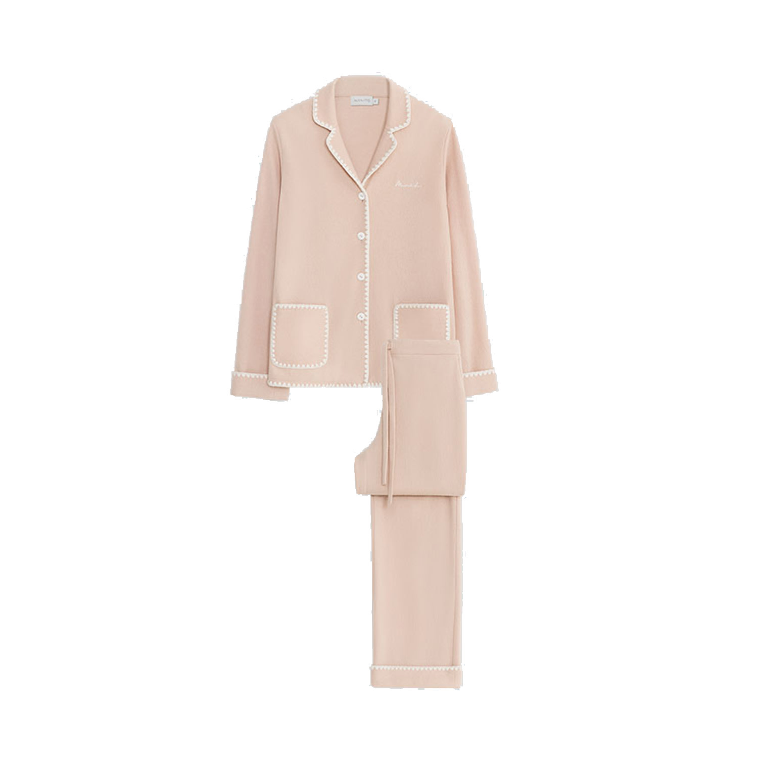 Manito Pink / Purple Shell Women's Cashmere Lounge Set - Salt Pink In Pink/purple