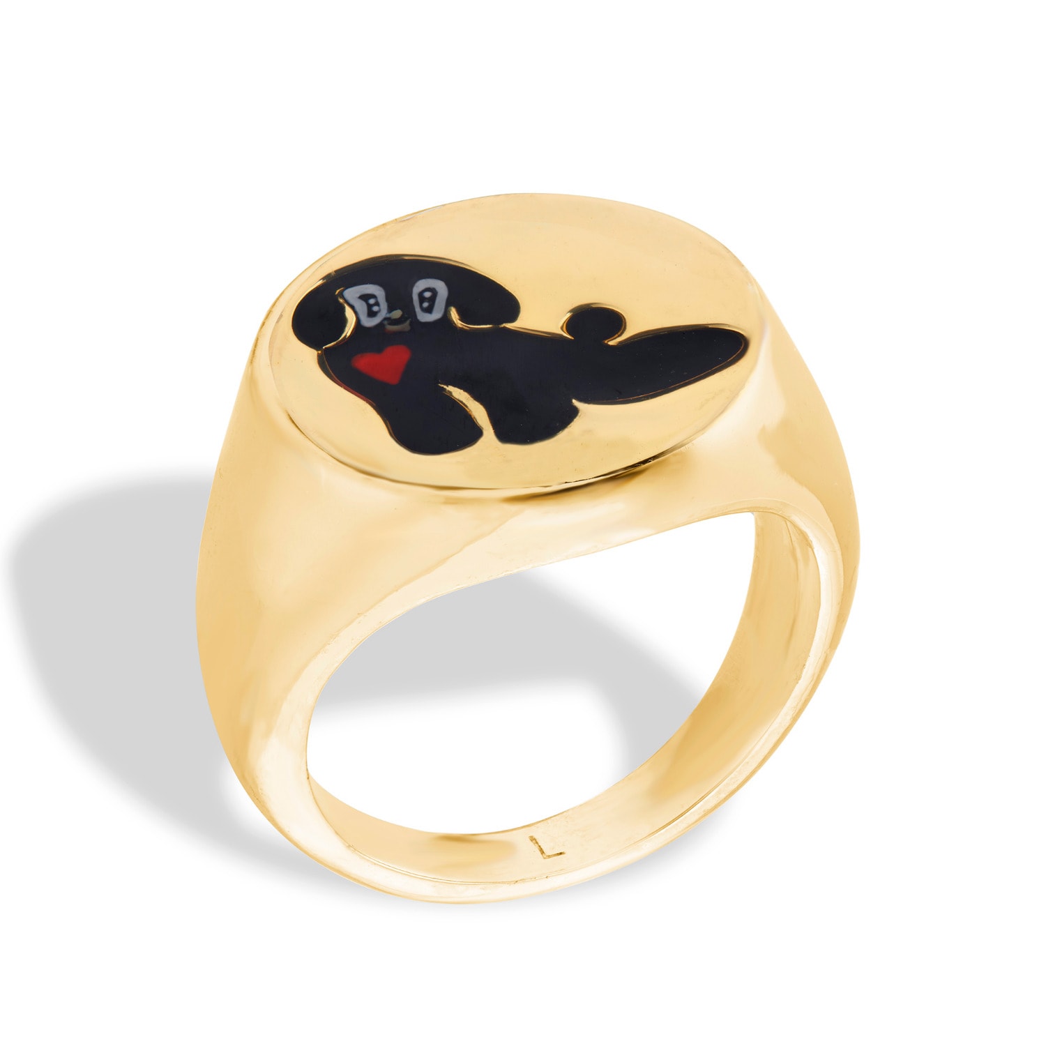 Women’s Gold Love Pup Friendship Signet Ring Milk Tooth Ldn