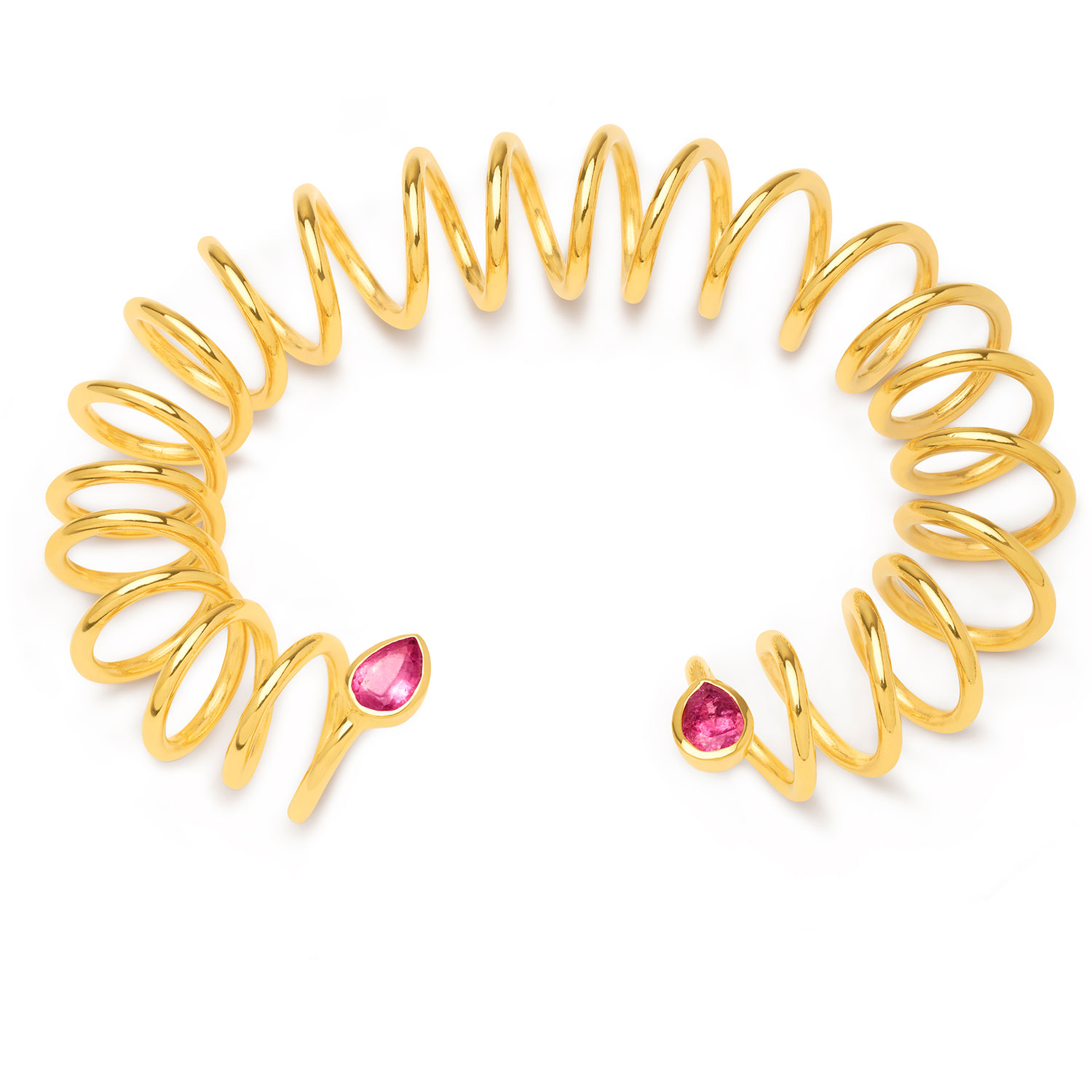 Armature Women's Pink / Purple / Gold Pink Tourmaline Cuff Bracelet