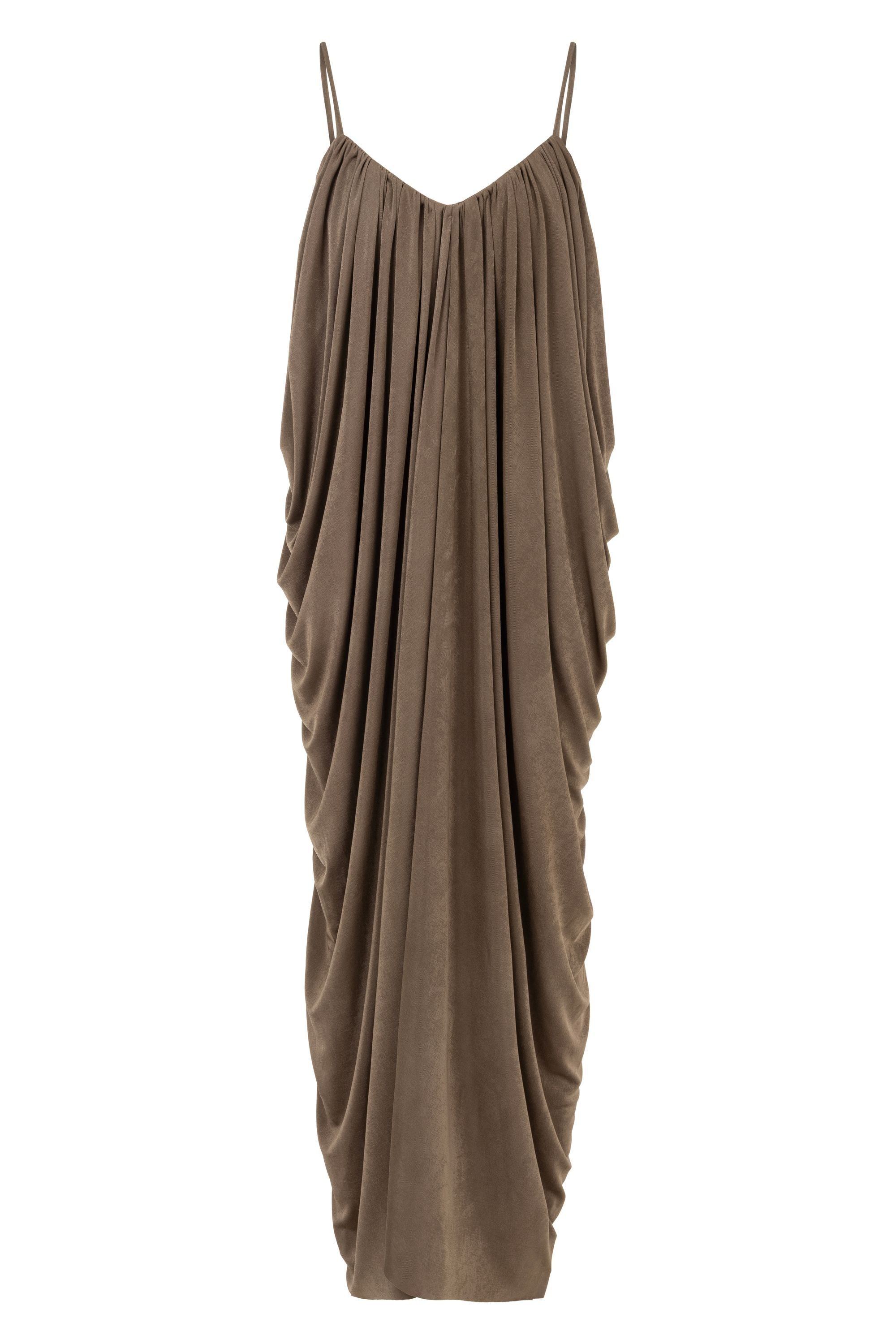 Nocturne Draped Detailed Flowy Maxi Dress