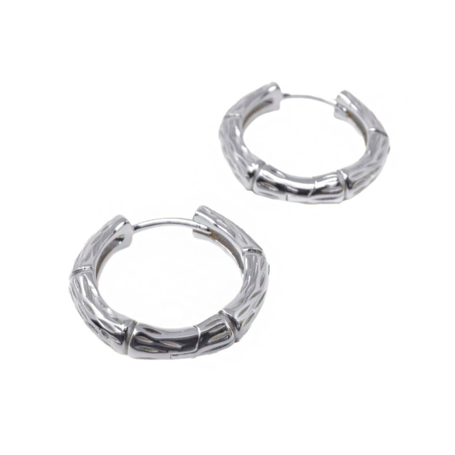 Bamboo Hoops – Silver