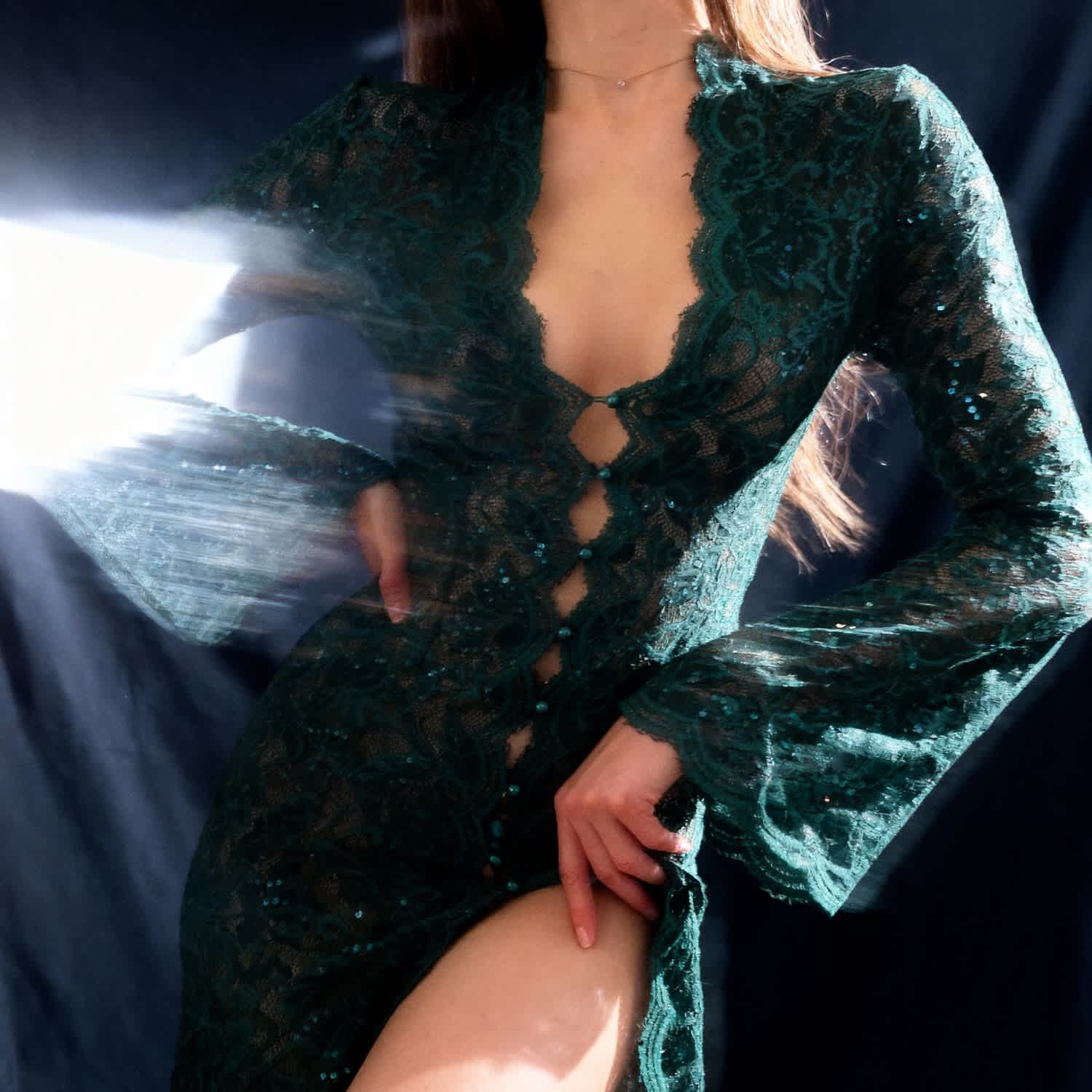 venus green lace dress Venus Green Lace Robe by Empress Mimi
