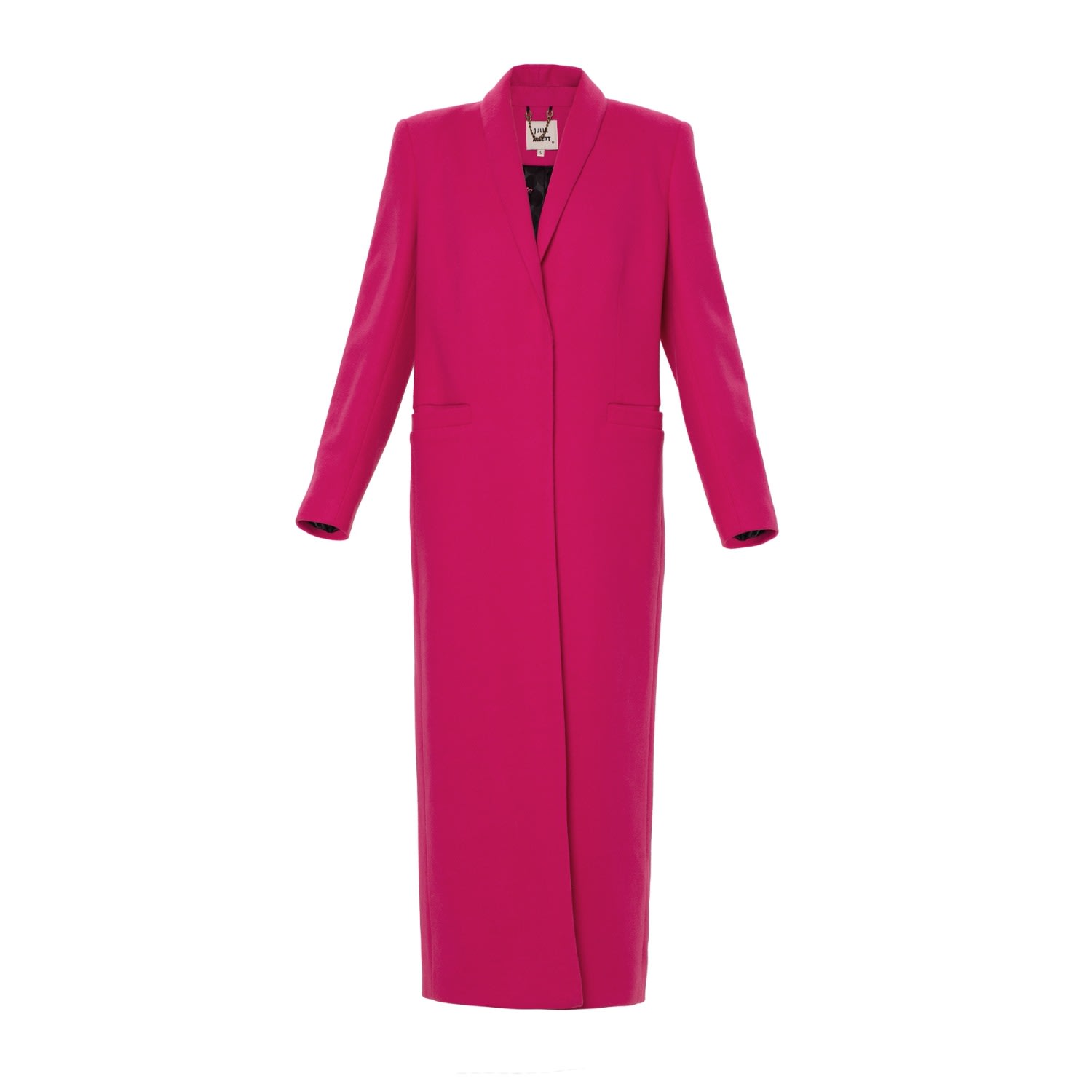 Women’s Pink / Purple Fashion Single-Breasted Maxi Coat - Pink Extra Large Julia Allert