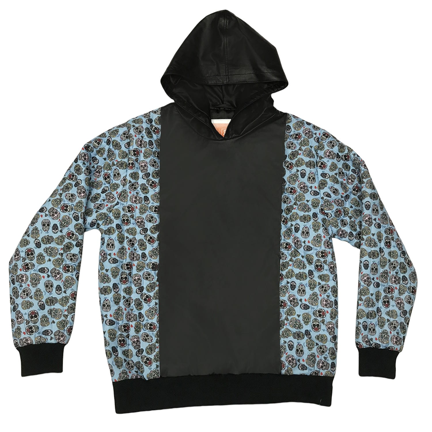 Zasta Studio Women's Black / Blue Hoody Sky Skull Cotton Printed Hoodie In Black/blue