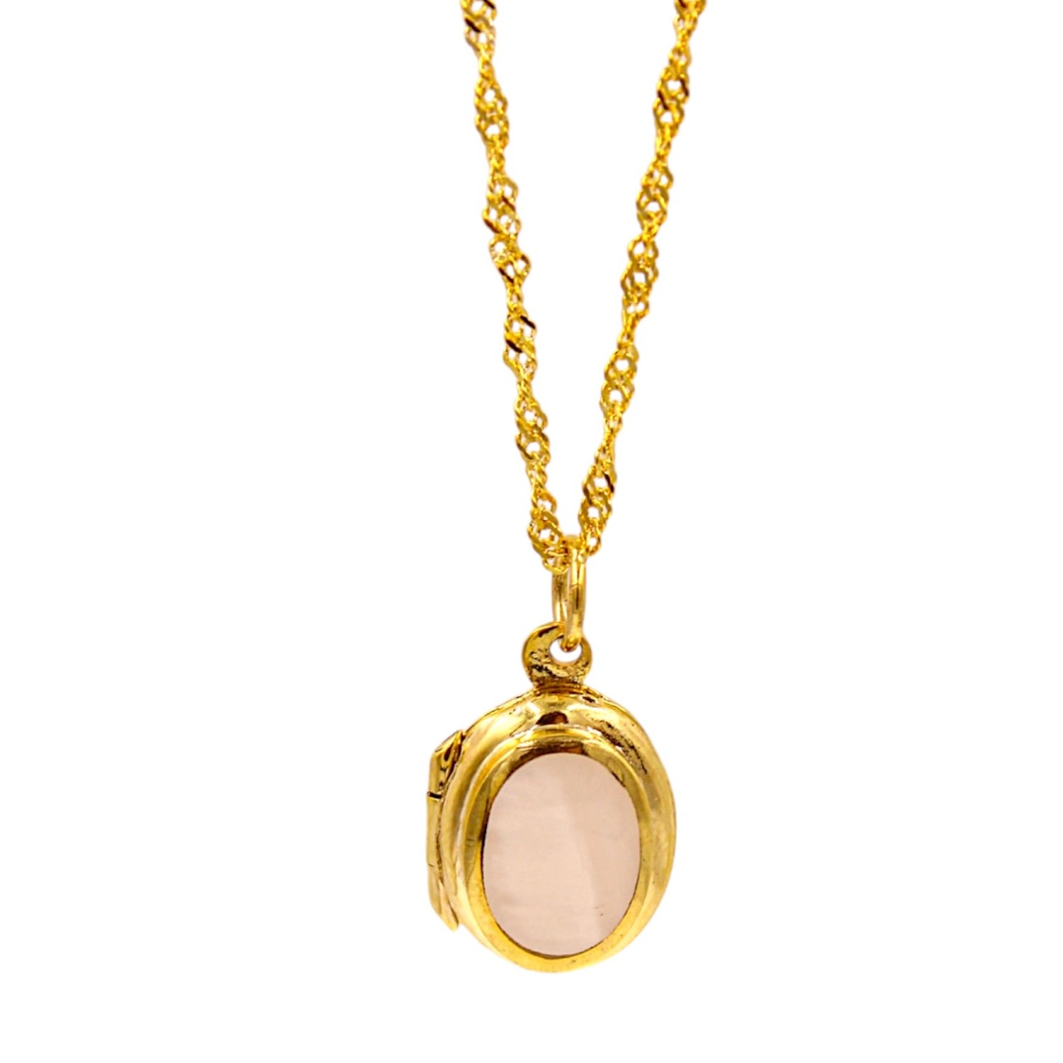 1610istanbul Women's Gold Mother Of Pearl Locket Necklace In Gold
