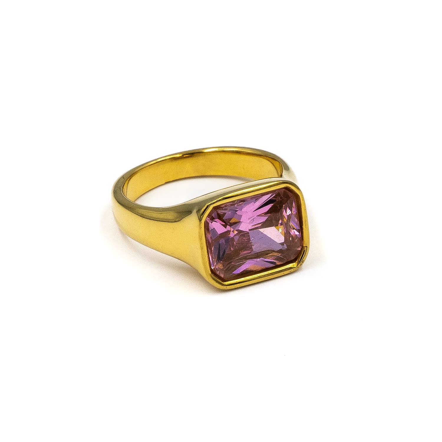 Superdivajewellery Women's Green / Pink Pink Moon Ring In Multi