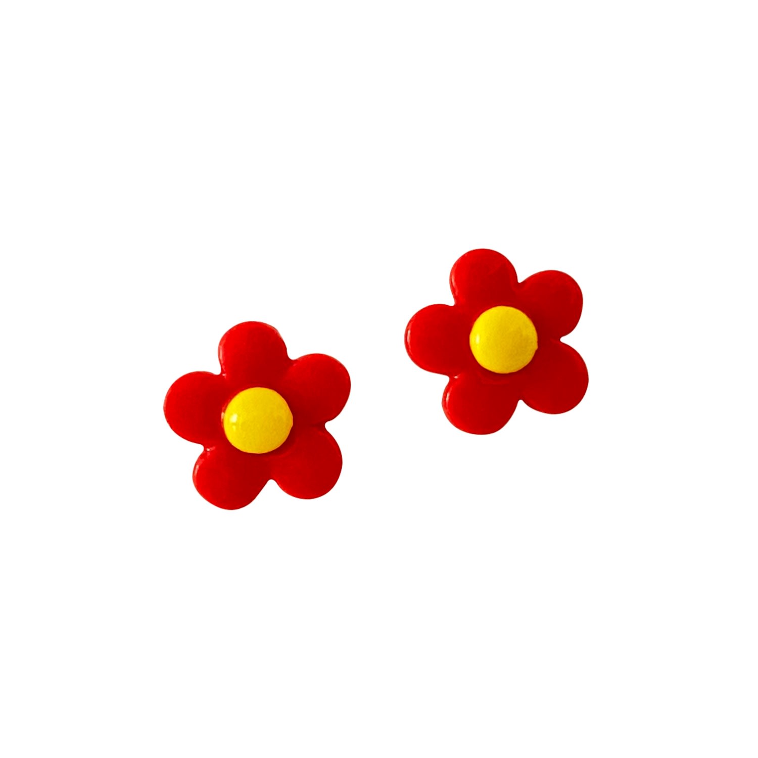 Women’s Silver / Red Earrings Red Daisy Smilla Brav