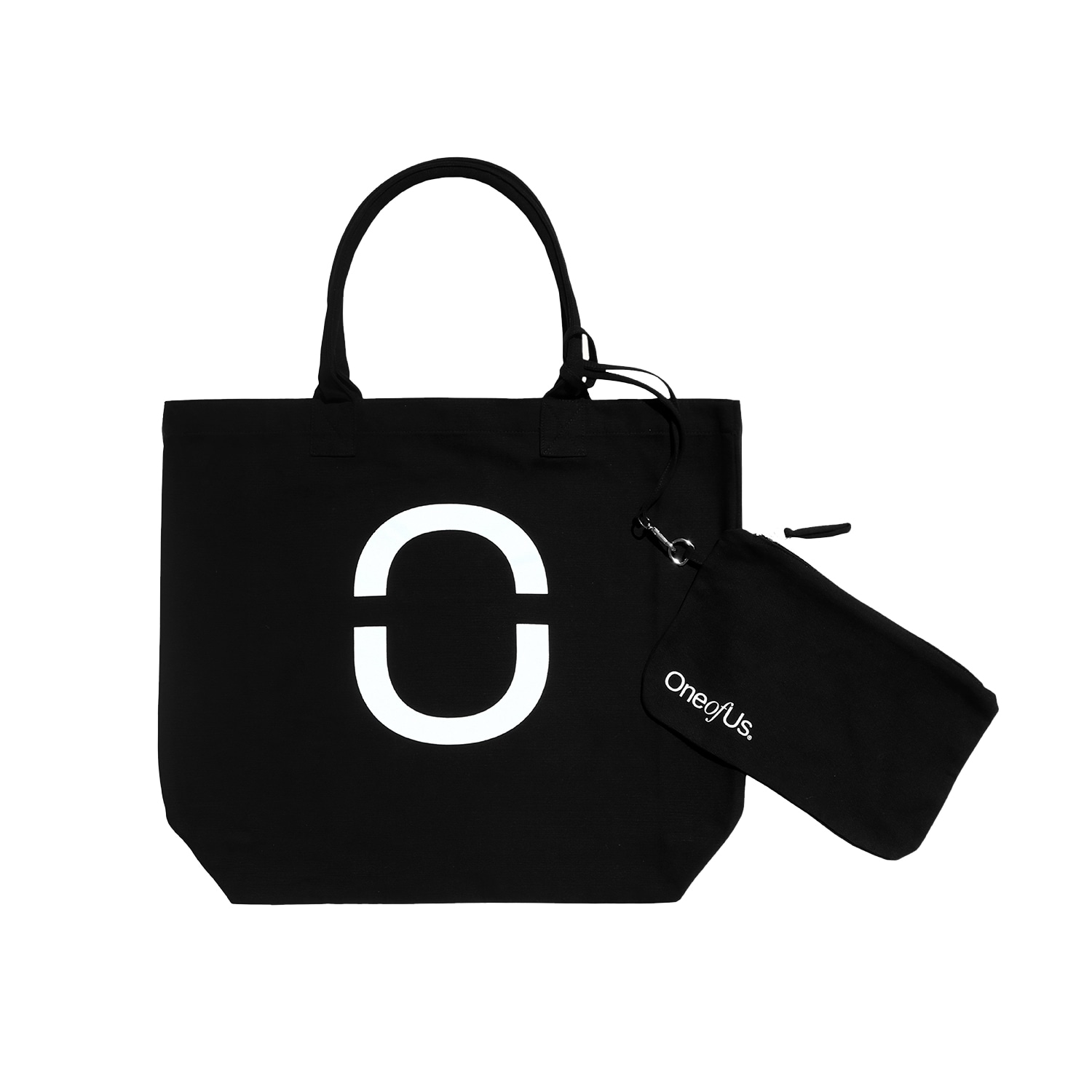 One Of Us Women's Black Totely Yours 2-in-1 Tote Shopping Bag - Ash In Black