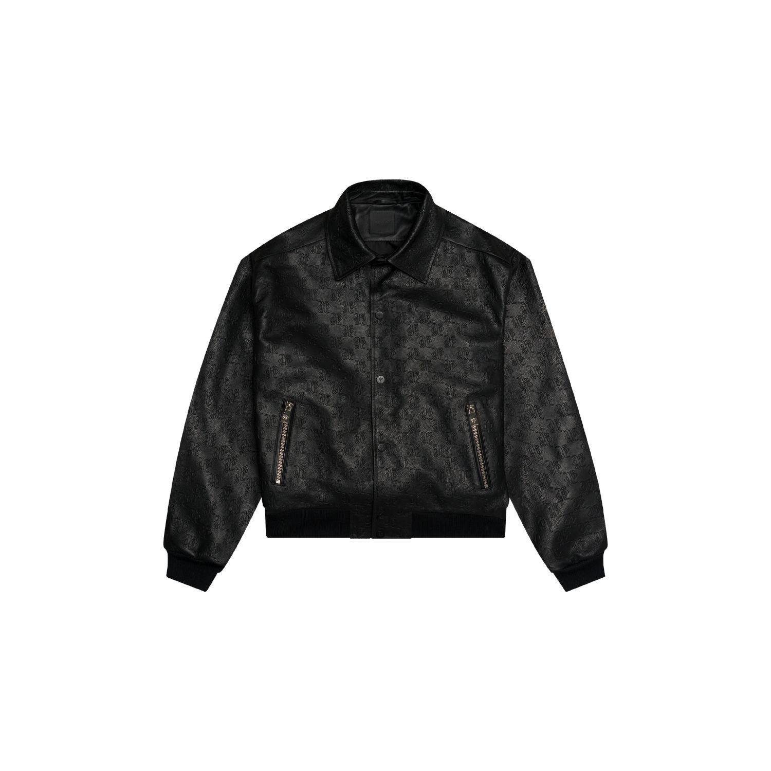 Place Of Elms Men's Black Sapphire Monolink Leather Bomber In Black