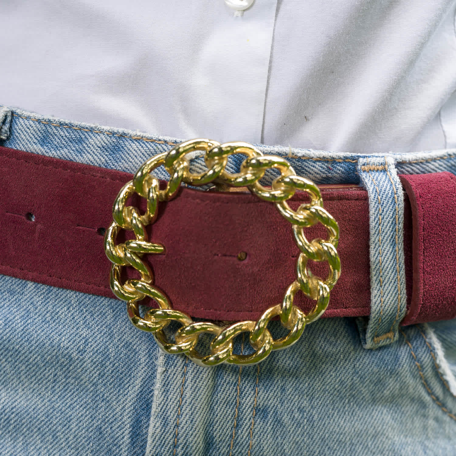 Leopard Belt with Gold Buckle, Adjustable Suede Leather for Western Fashion Buy Leopard Print Western Belt For Women With Oval Buckle main image 3