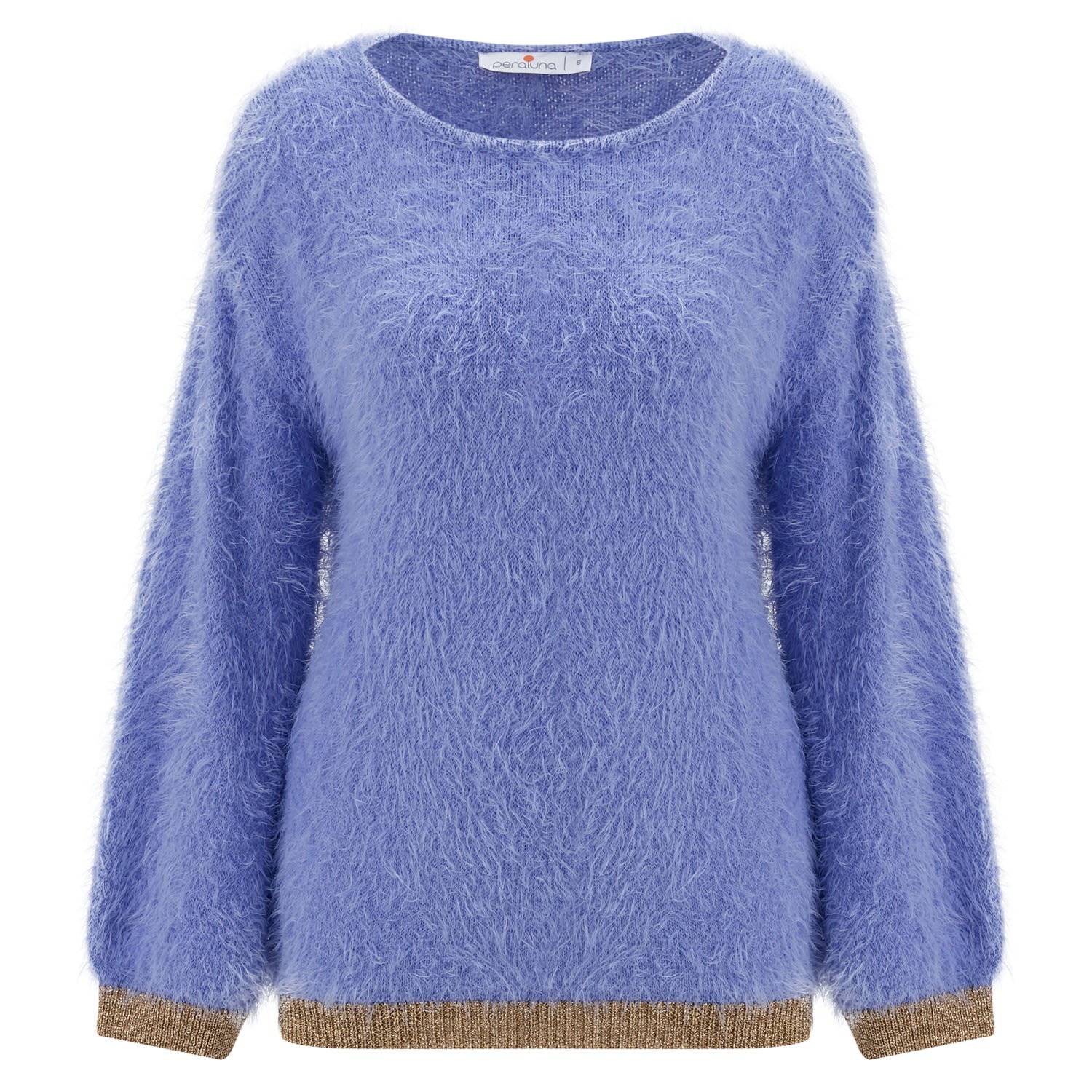 Women’s Pink / Purple De Ville Fluffy Pullover Glitter Sweater - Lilac Extra Large Peraluna