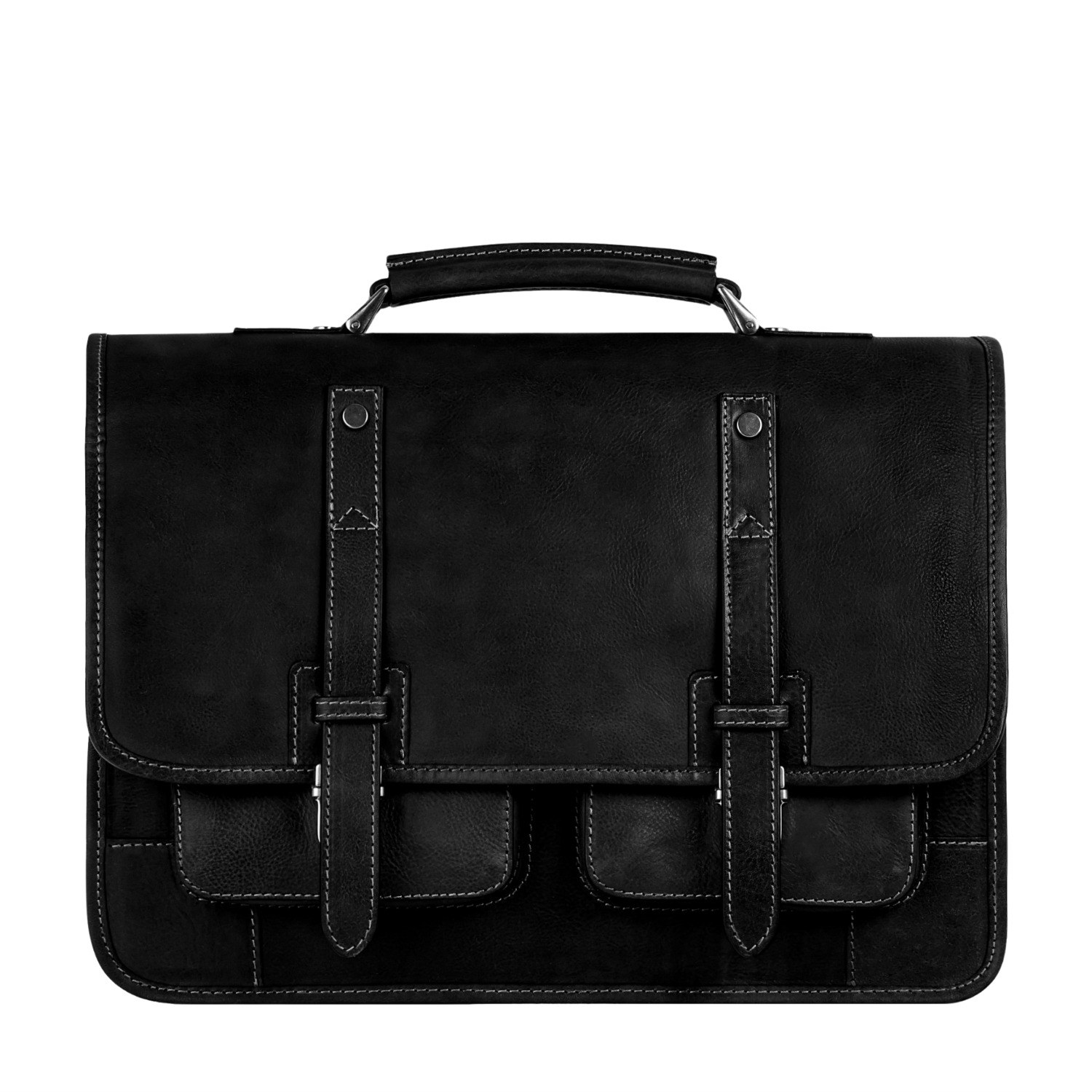 Time Resistance Men's Leather Briefcase Backpack Black - A Midsummer Night's Dream In Black