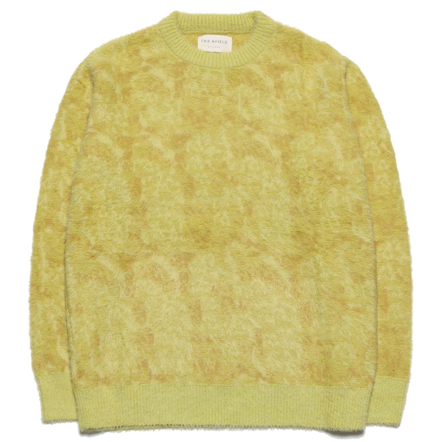 Peraluna Yellow / Orange Eclipse  Knit Fully Tie Die  Fluffy Jumper For Men In Yellow In Yellow/orange