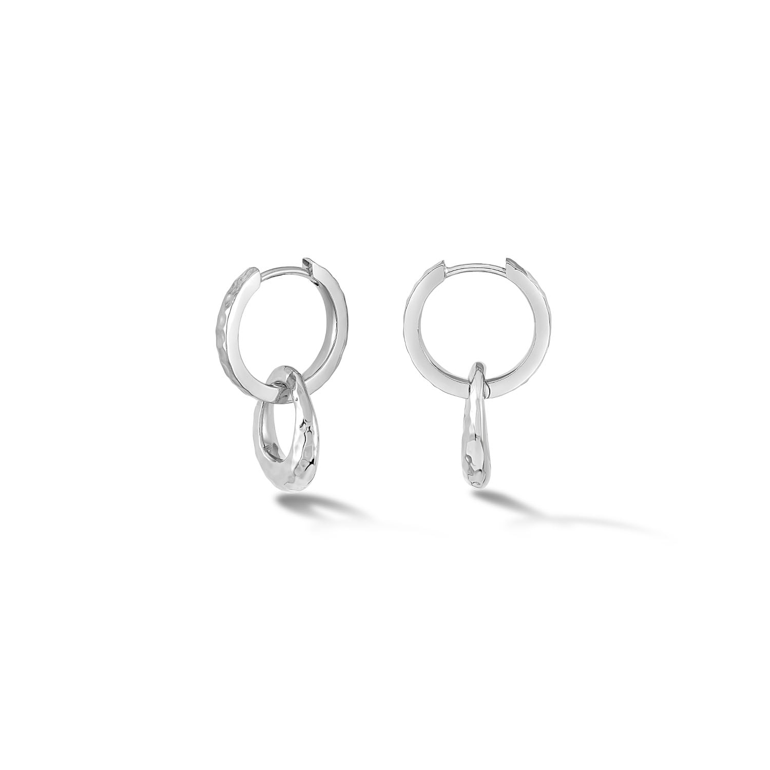 Dower & Hall Women's Entwined Oval & Huggie Drops In Silver In Metallic