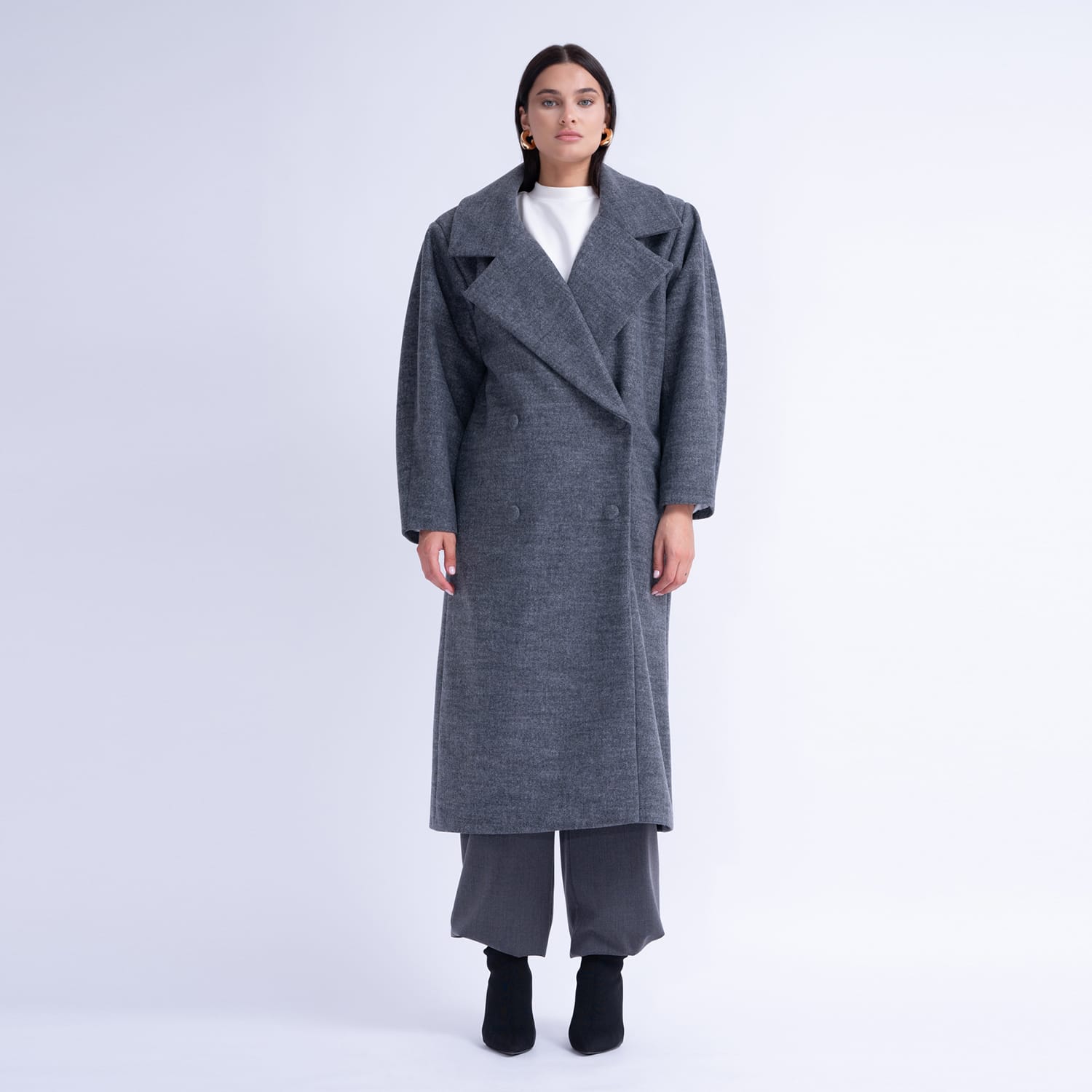 Structured wool coat sale