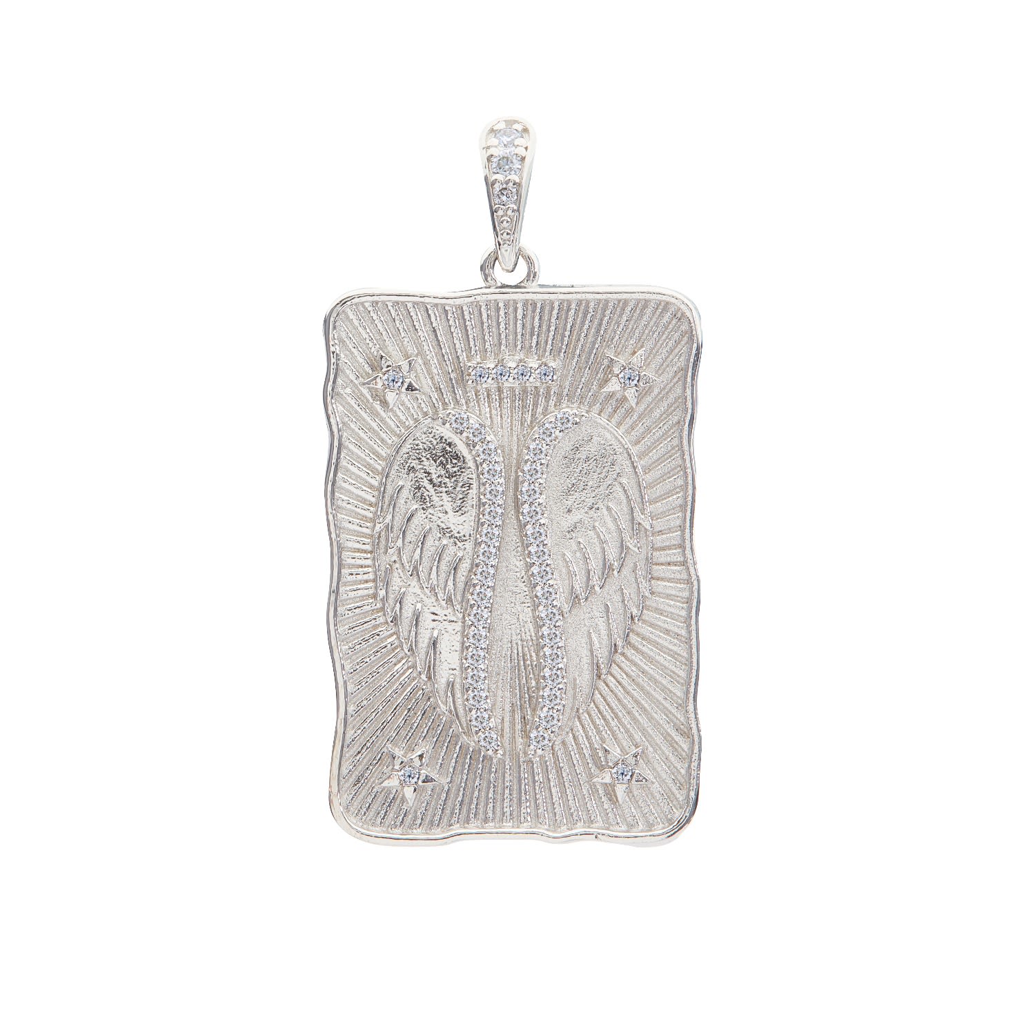 women's angel wing talisman in sterling silver - pendant only bloomtine earth angel hq