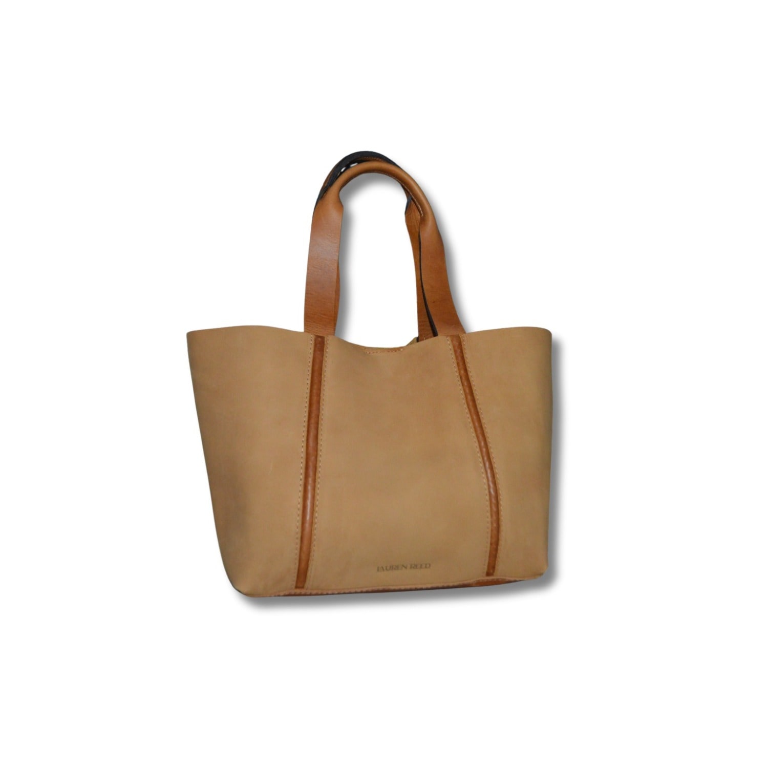 Lauren Reed Co Women's Neutrals The Paloma Nubuck Leather Tote Bag In Black