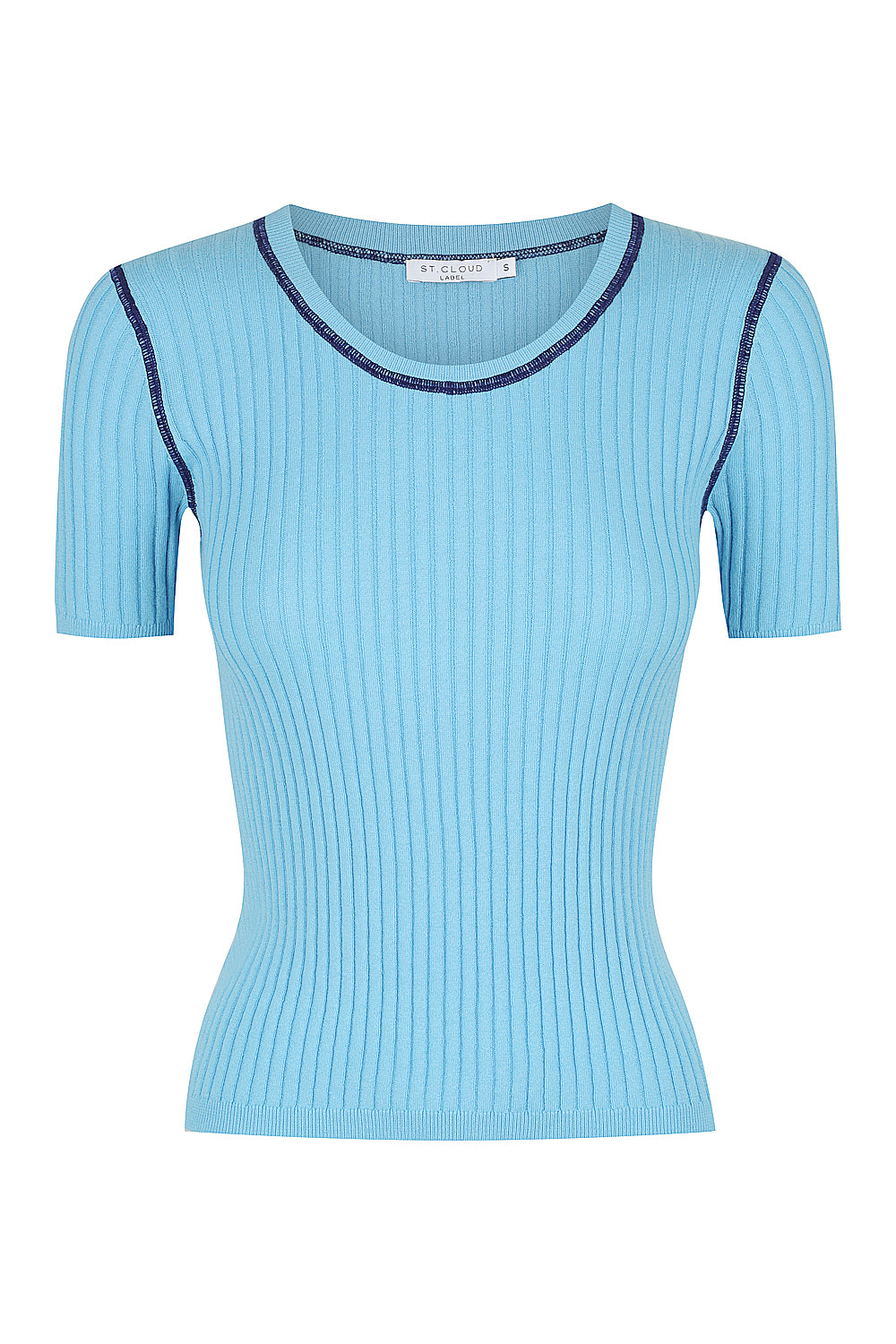 Women’s Stitch Me Up Rib Knit Top - Splash Blue Extra Small St Cloud Label