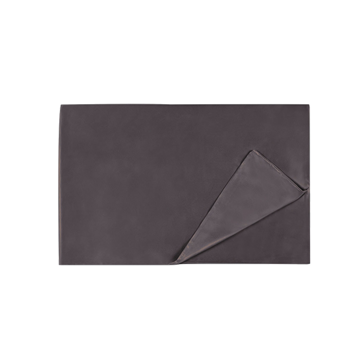 Manito The Twenty Two Silk Flat Sheet - Grey In Grey