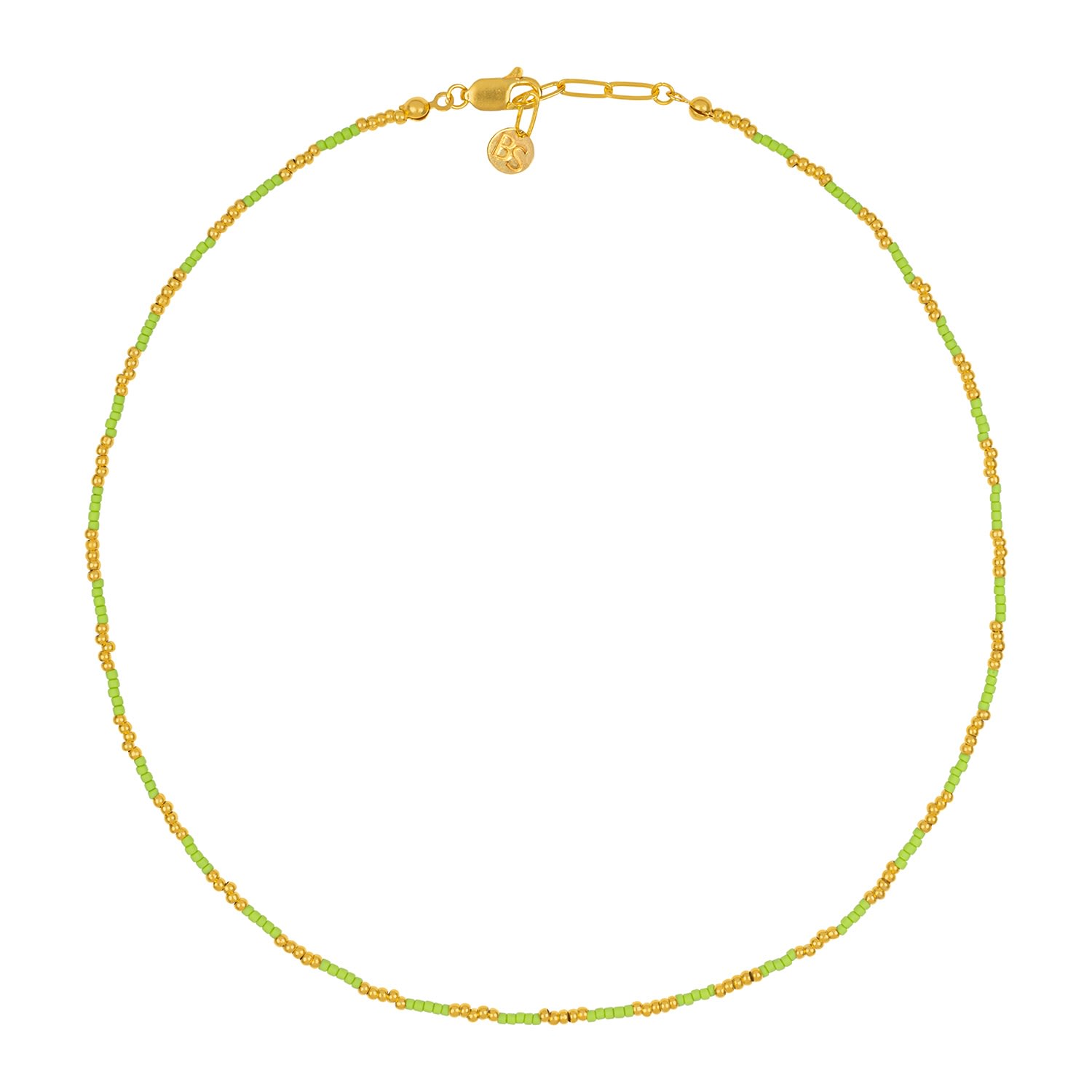 Bonjouk Studio Women's Gold / Yellow / Orange Colour Therapy I Lime Necklace In Gray