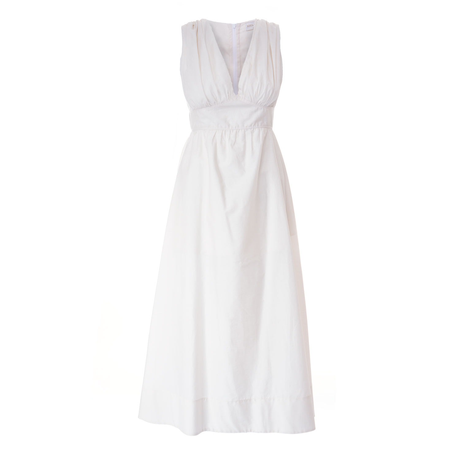 Women’s White Cotton Midi Dress Extra Small Sofia Tsereteli