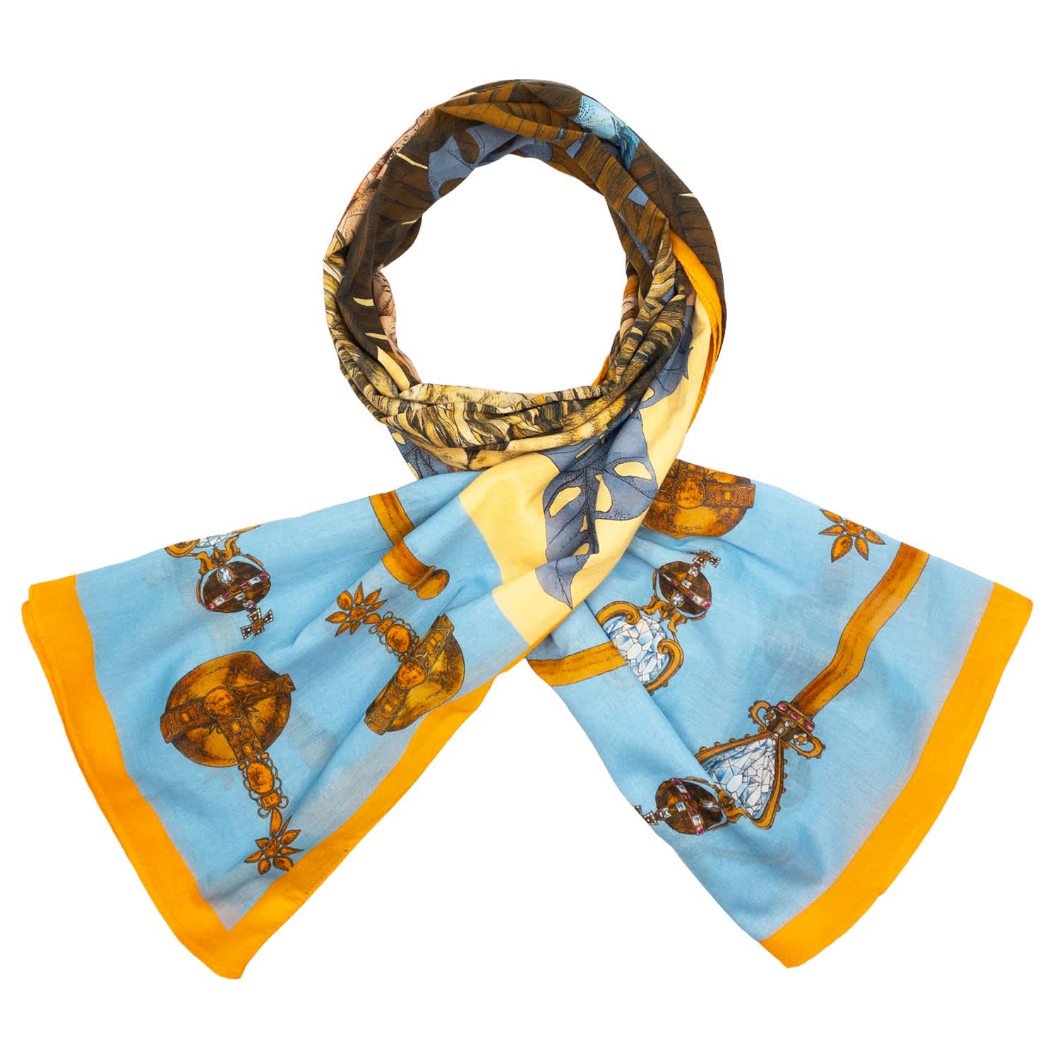 Illustrated Wool silk scarves / shawls collection gift idea - Ilona Tambor