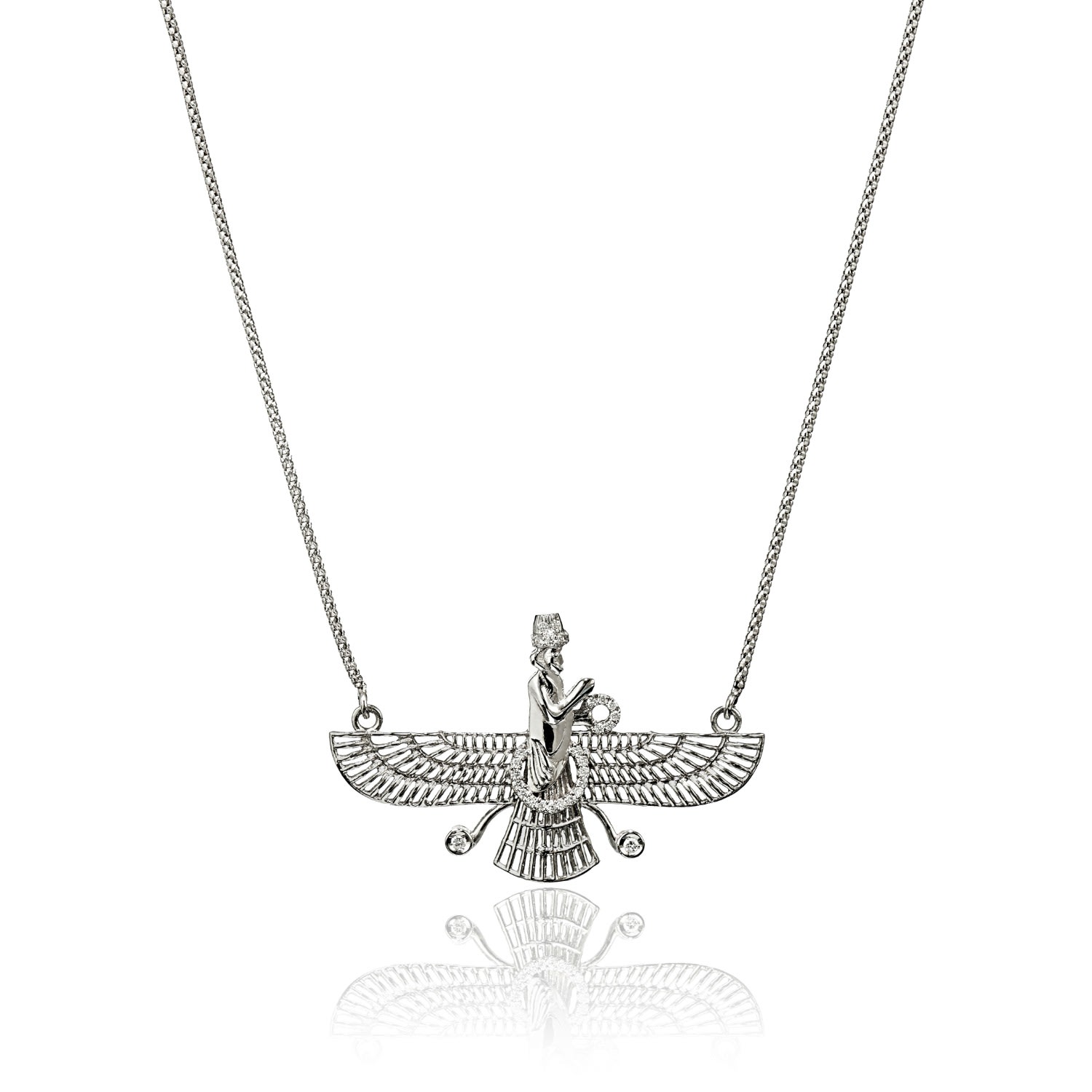 Women’s Silver Angel In 18 Carat White Gold & Diamonds Kaizarin