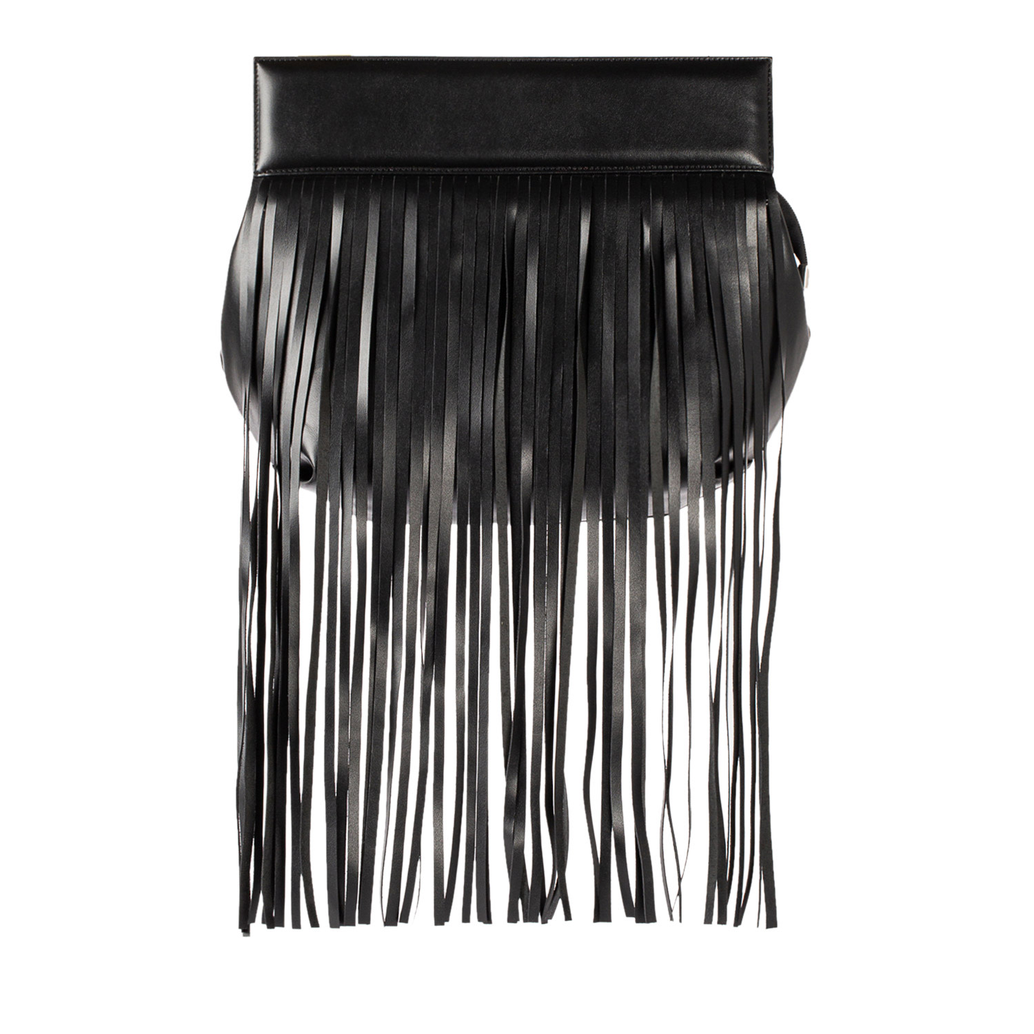 Laura Olaru Women's Laura Black Tassel Maxi Clutch Bag With Fringes In Black