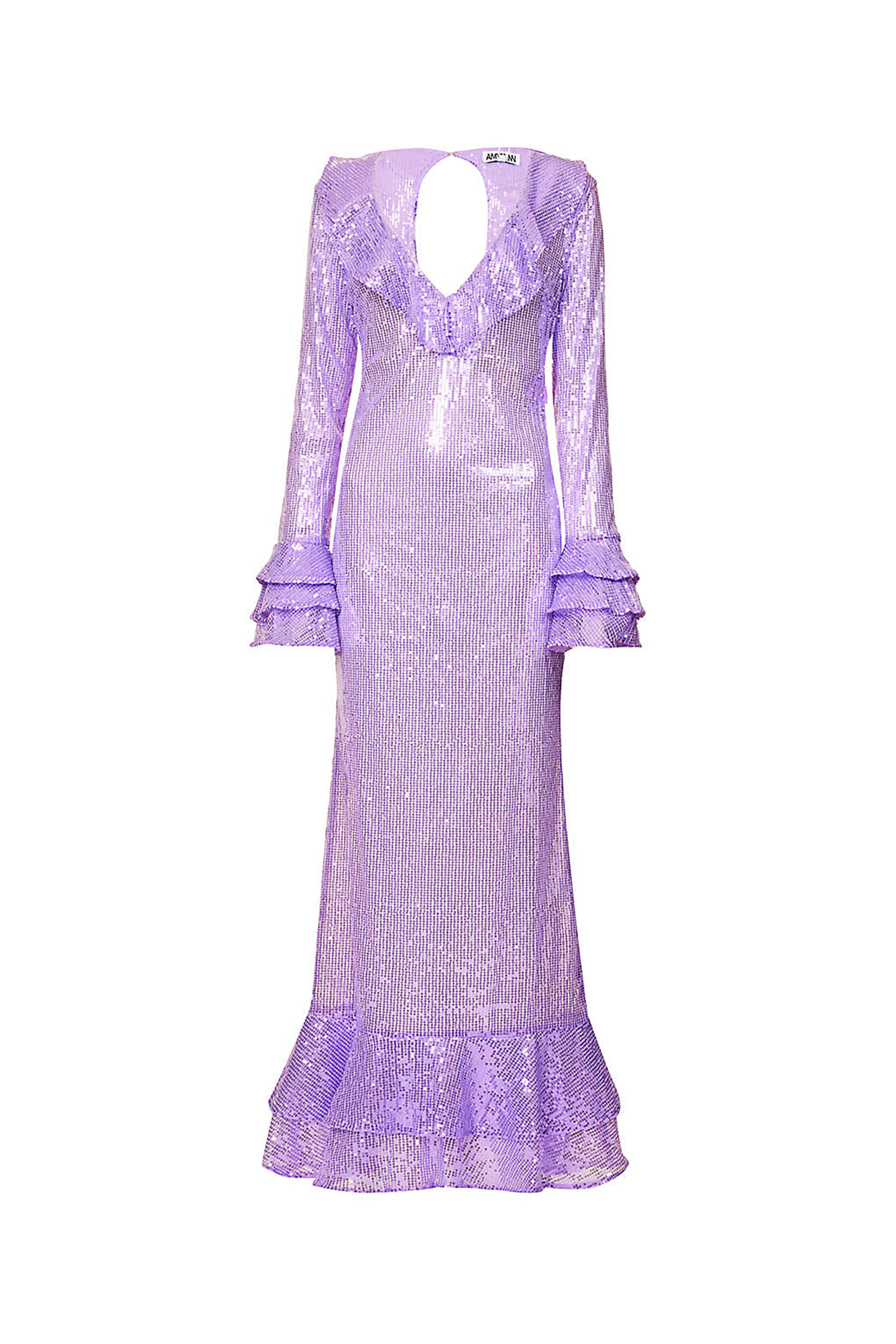 Women’s Pink / Purple Alessandra Purple Sheer Sequin Dress Medium Amy Lynn