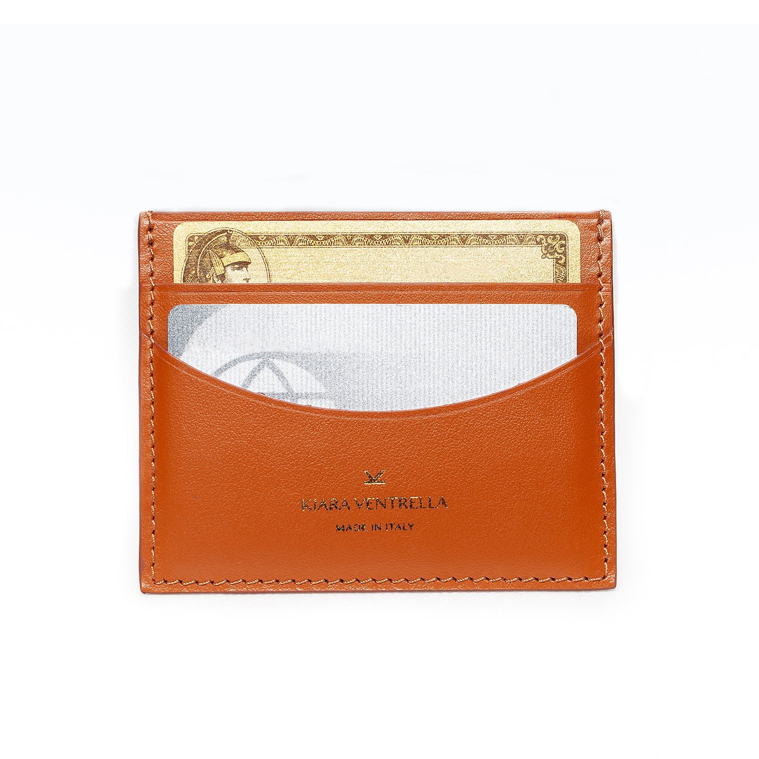 Kiara Ventrella Women's Gold / Neutrals / Brown Only The Essentials Card Holder - Brown