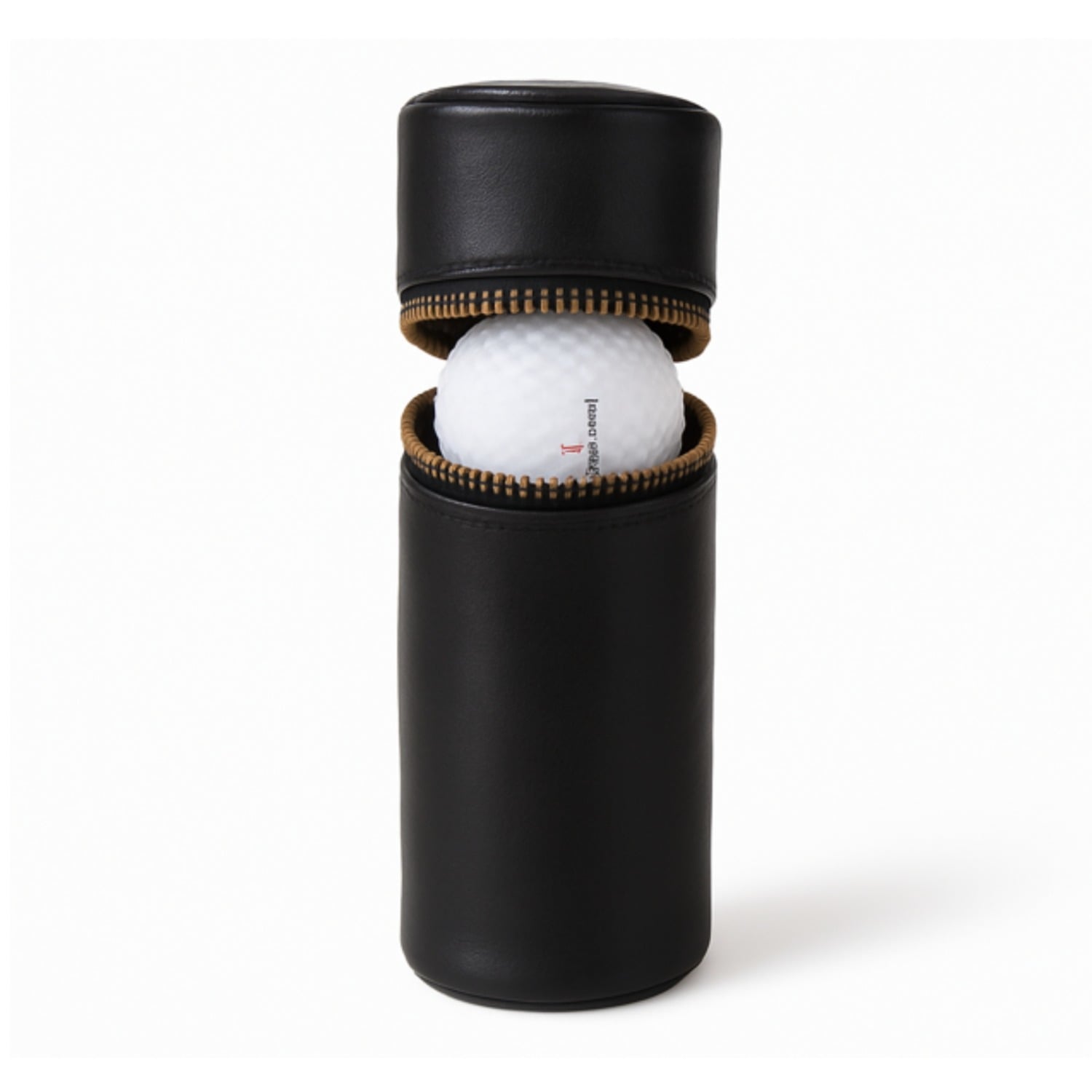 Vida Vida Men's Three Golf Ball  Leather Holder - Black