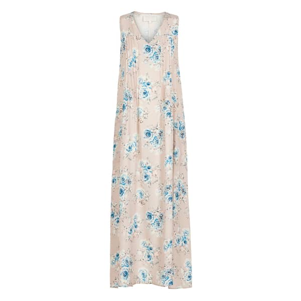 light pink floral maxi dress