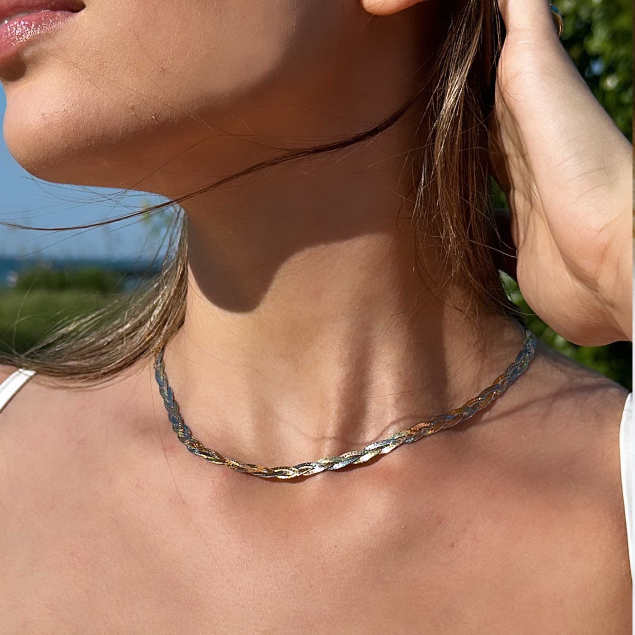 Mixed Metal Braided Necklace | La Kaiser | Wolf & Badger