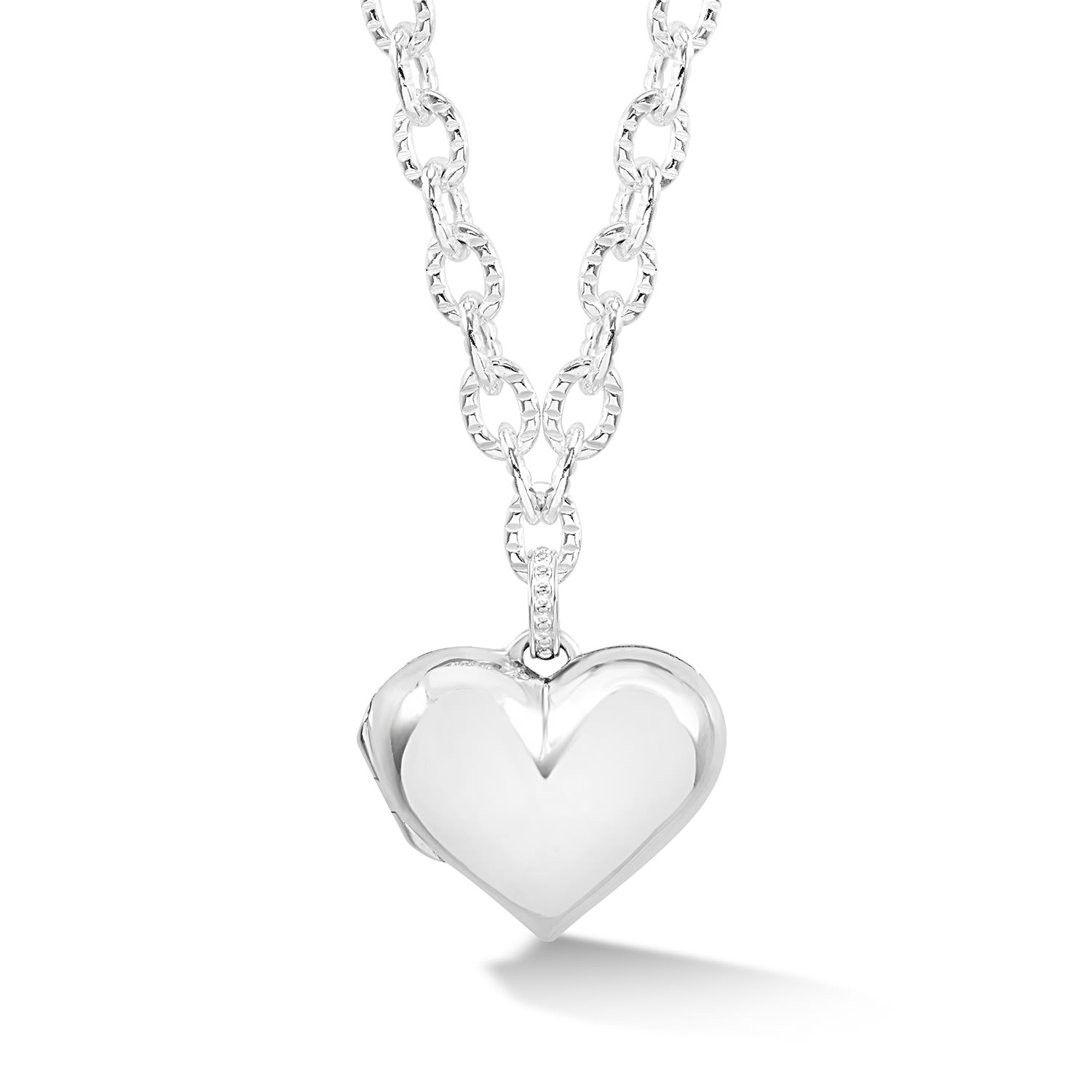 Dower & Hall Women's Fabulous Treasured Heart Locket Necklace Silver In Metallic
