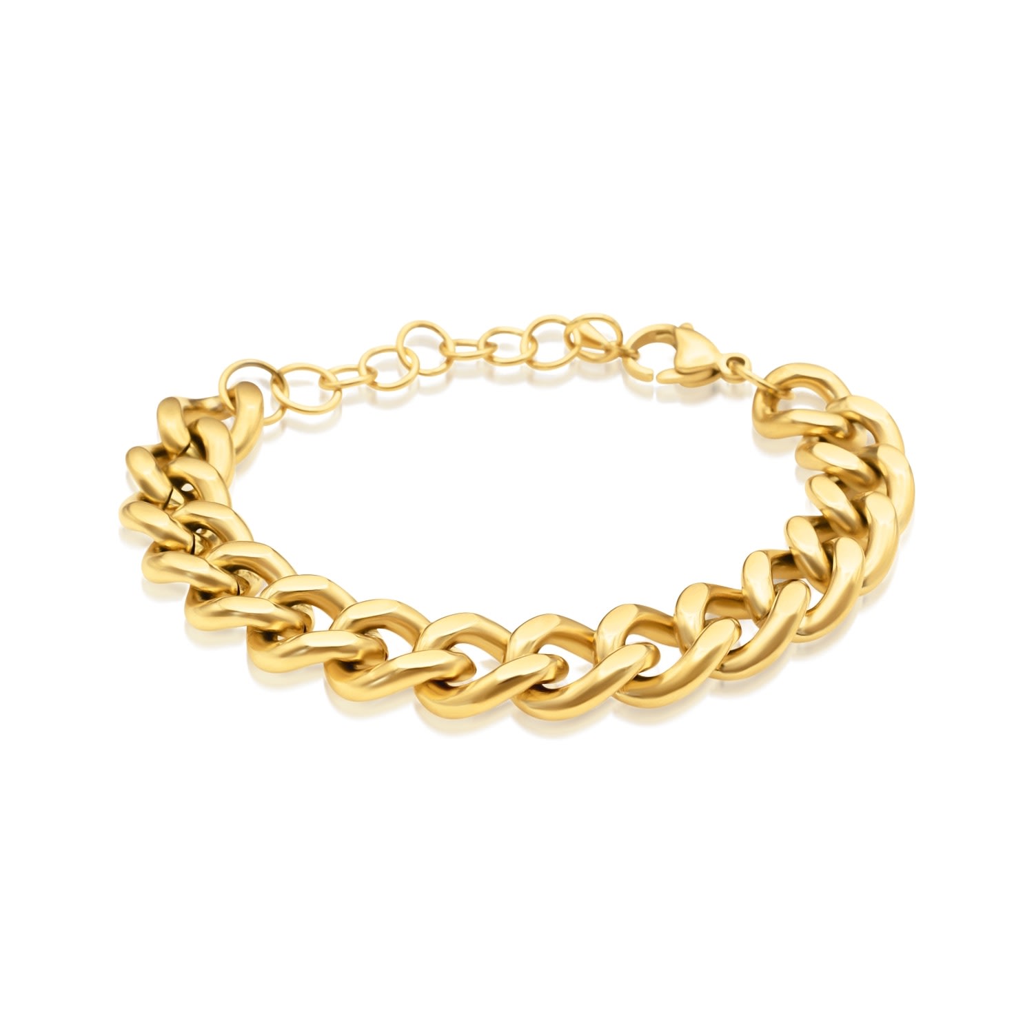 Women’s Giselle - 18K Gold Plated Bold Cuban Chain Bracelet Gold La Côte Club