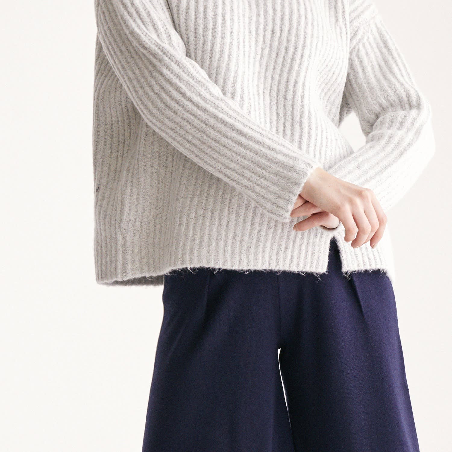 chunky funnel neck jumper