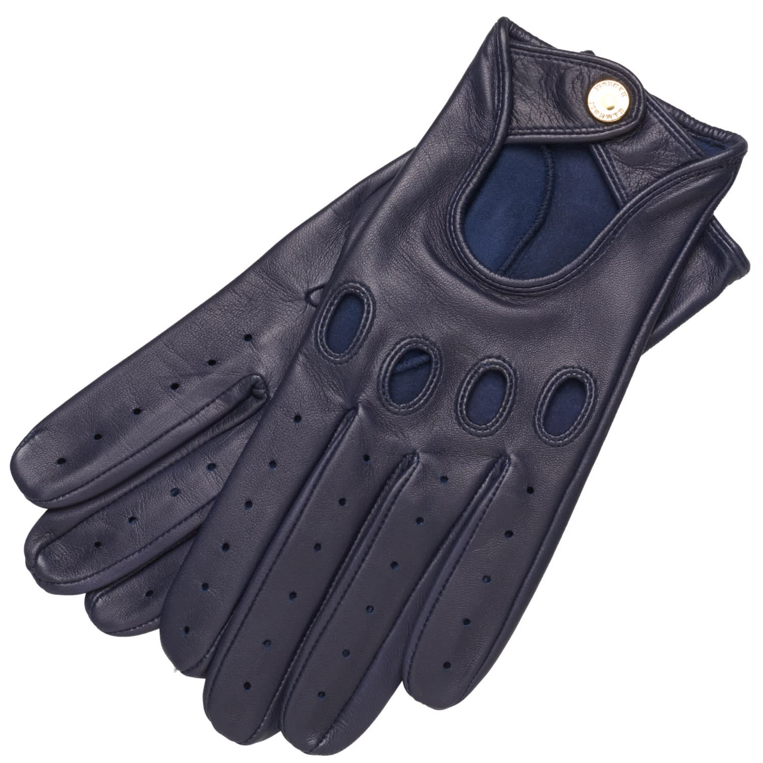 1861 Glove Manufactory Men's Hamerli Louis Blue Driving Gloves In Blue