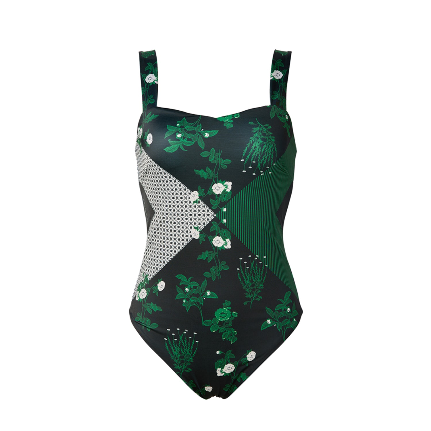 Anamaison Women's Black / Green Selfless City Lumi Swimsuit In Multi
