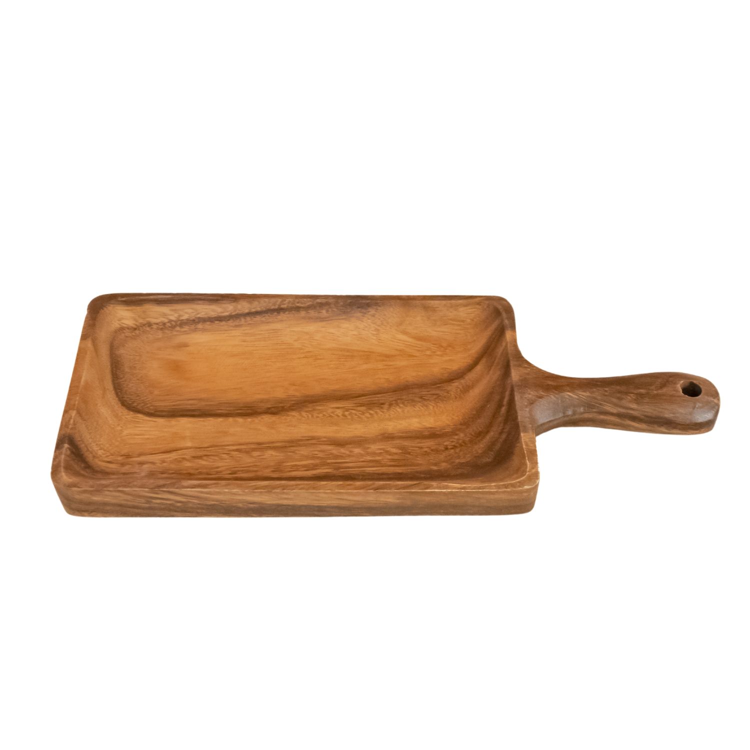 Brown Small Acacia Cheese Board With Handle Likh