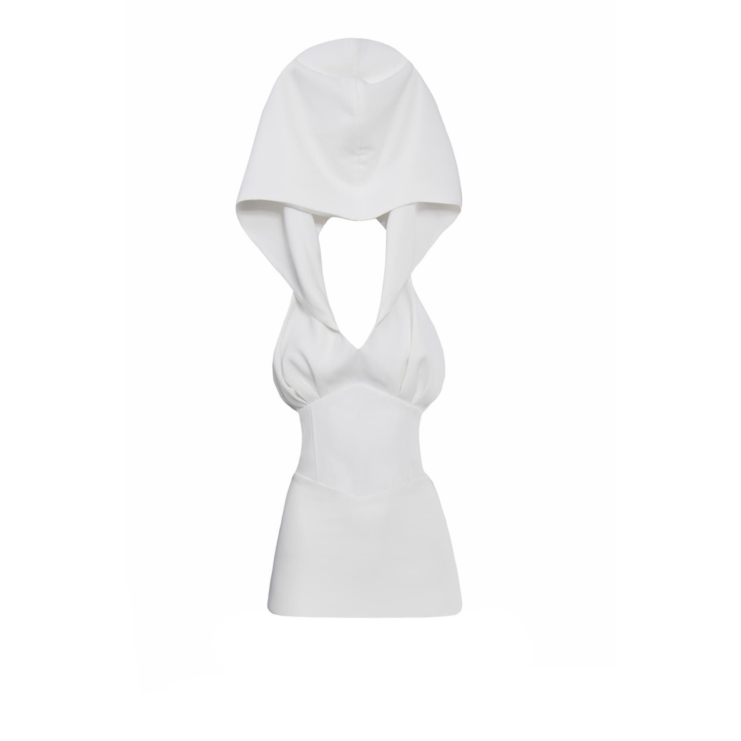 Vestiaire D'un Oiseau Libre Women's White Hooded Corset Mini Dress In White