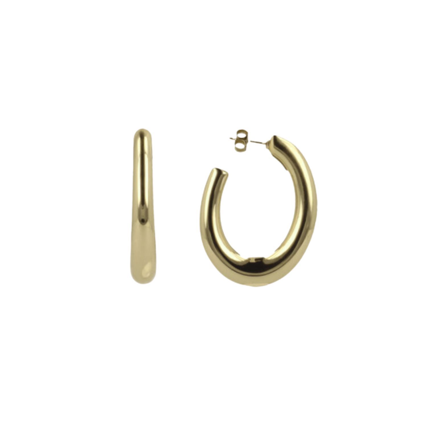 Lott. Gioielli Women's Gold Classic Earrings Creole Deluxe S