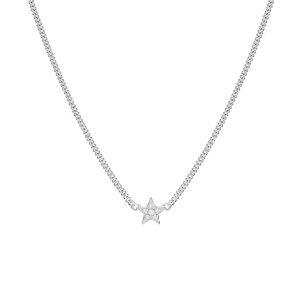 ISABEL LENNSE Mini Star White Diamond Necklace