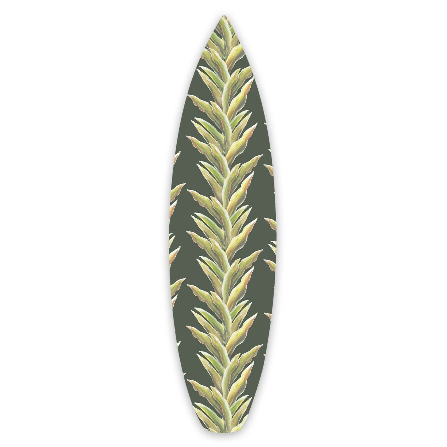 Green Surfboard Wall Decor Botanical Garland Catchii