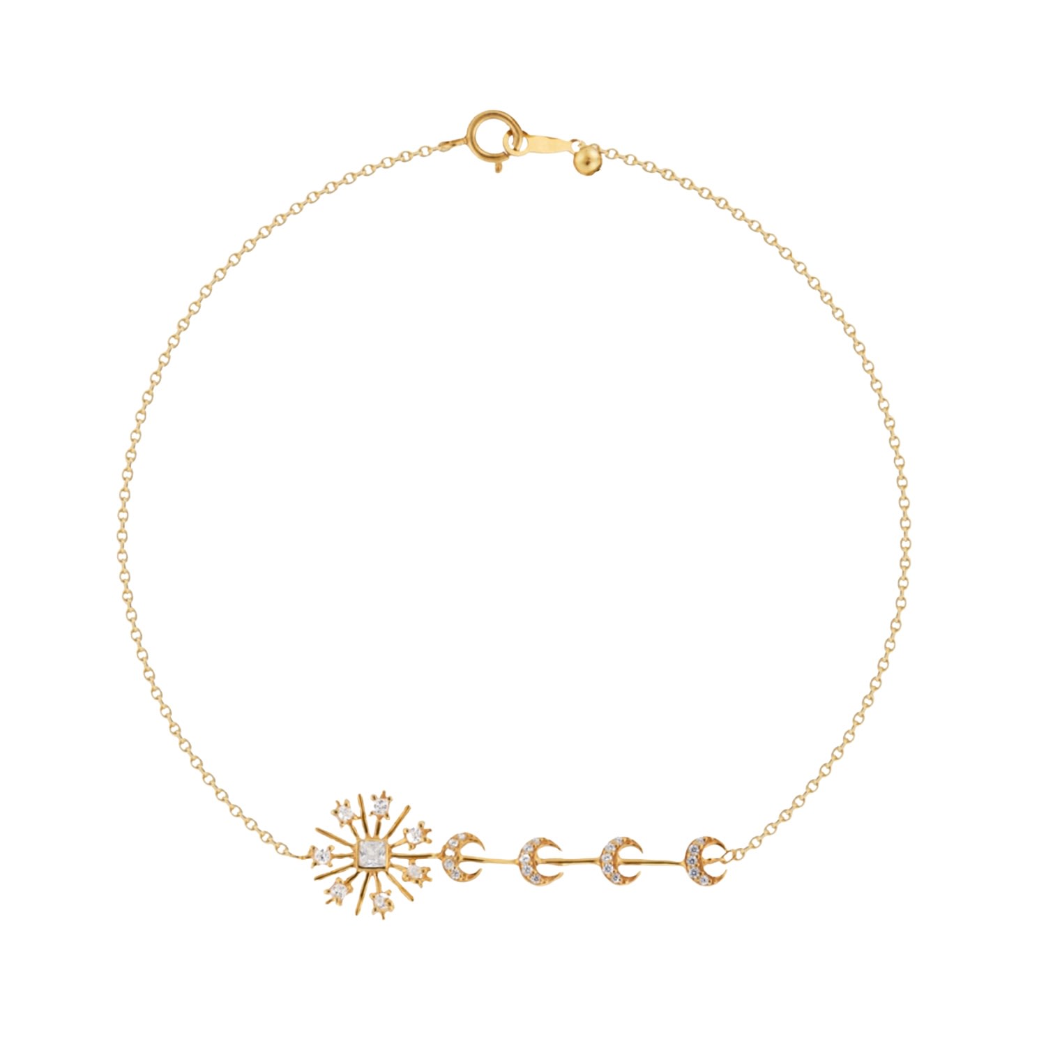 Callista By Vinita Women's Dainty Golden Sun Bracelet