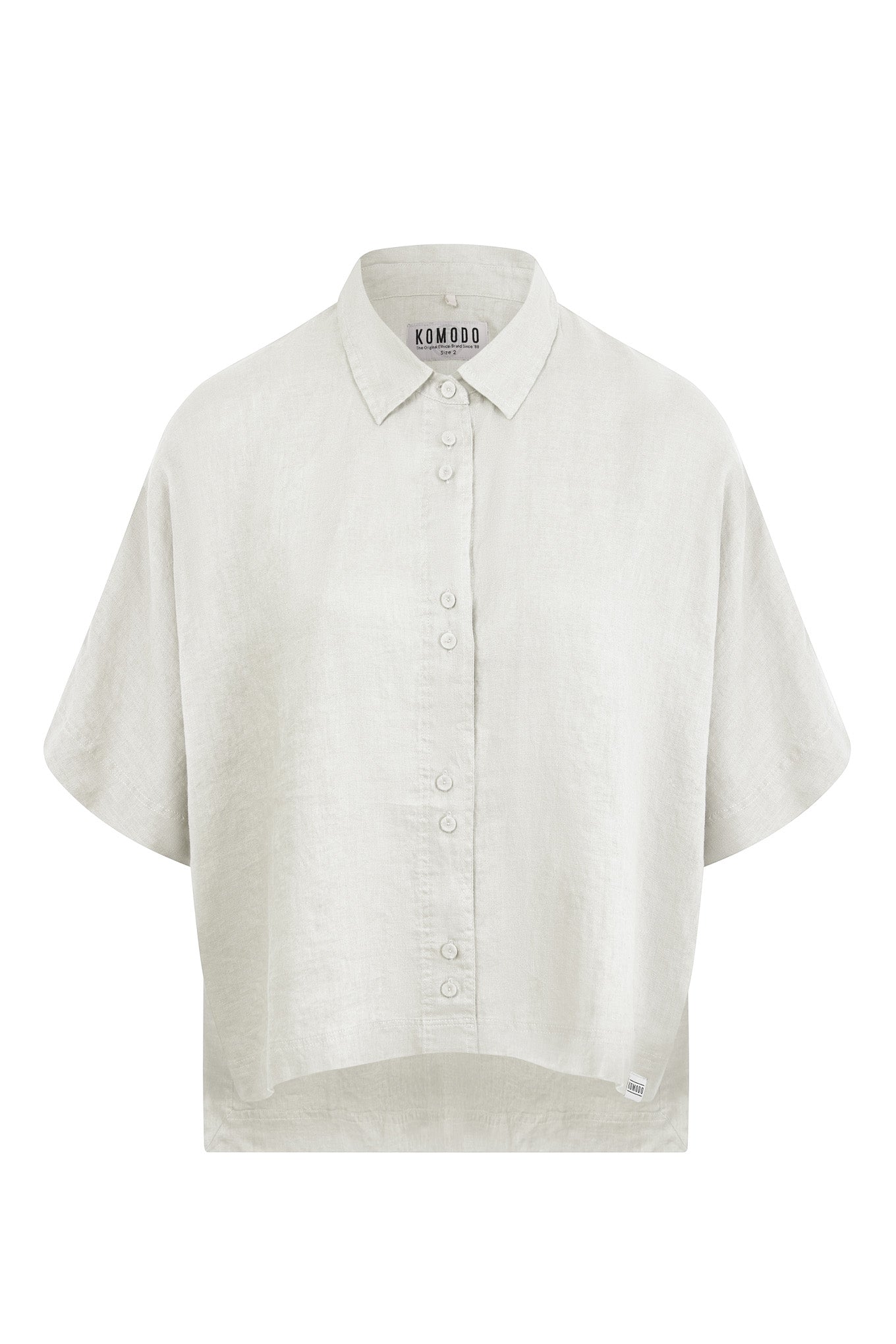 Women’s Kimono Organic Linen Shirt - Off White Extra Large Komodo