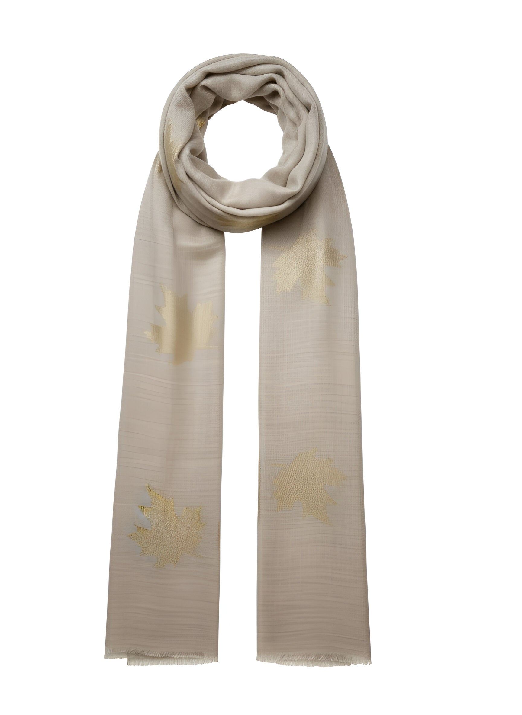 Transcend Women's Neutrals Cashmere Scarf - Beige Maple In Gray