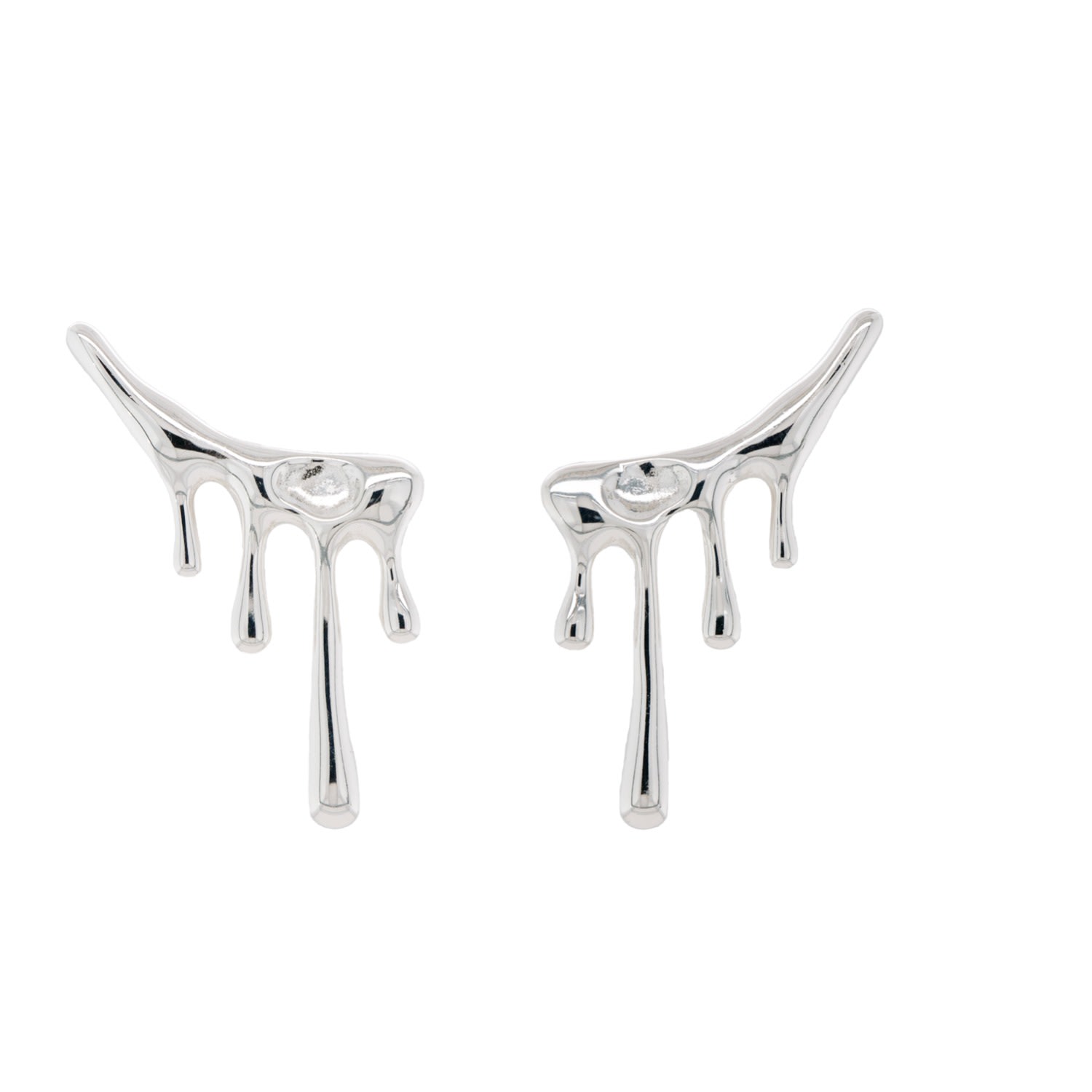 Women’s Silver Drip Earrings Undefined Jewelry