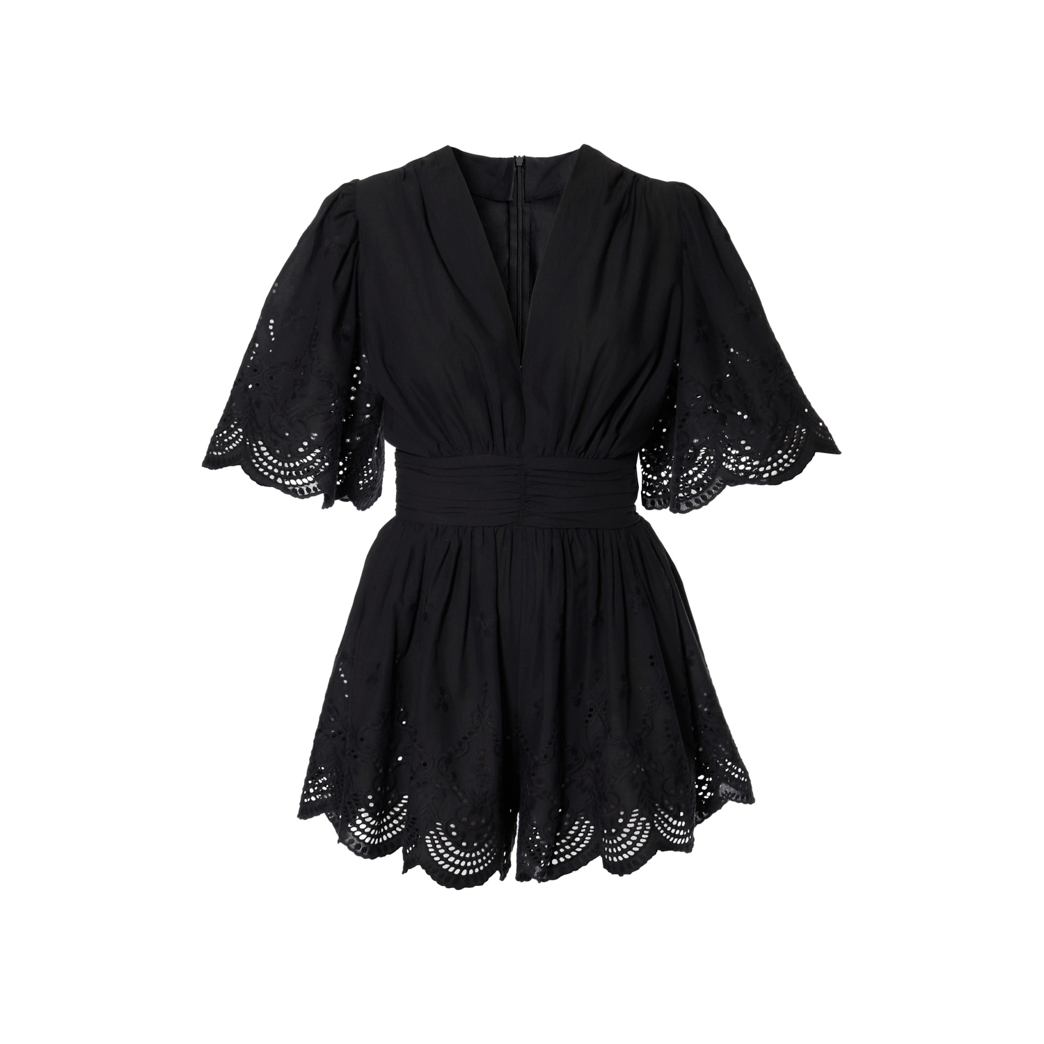 Aggi By Halewski Women's Moly Black Mini Jumpsuit With Embroidery In Black