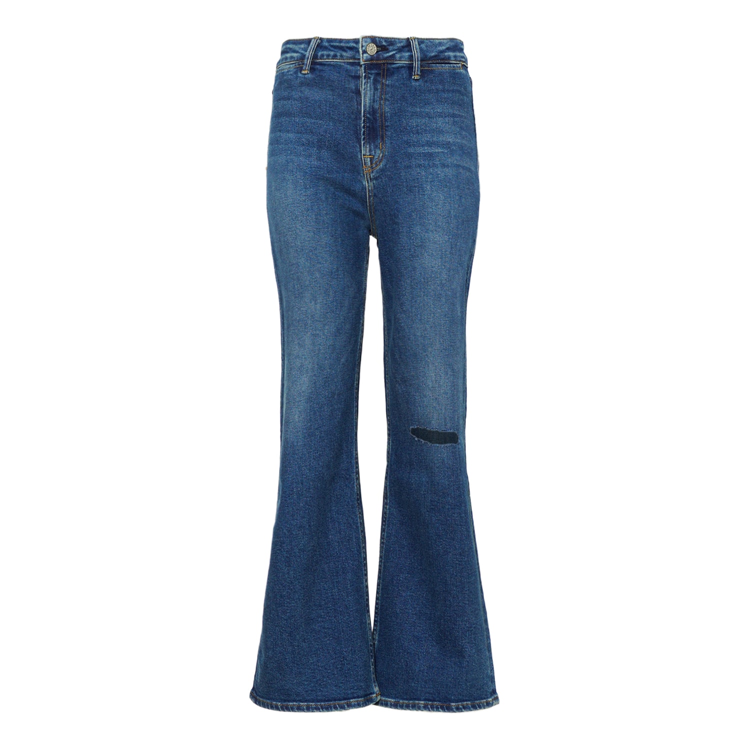 Noend Denim Blue Queen Wide Leg Crop Jeans In Hope In Blue