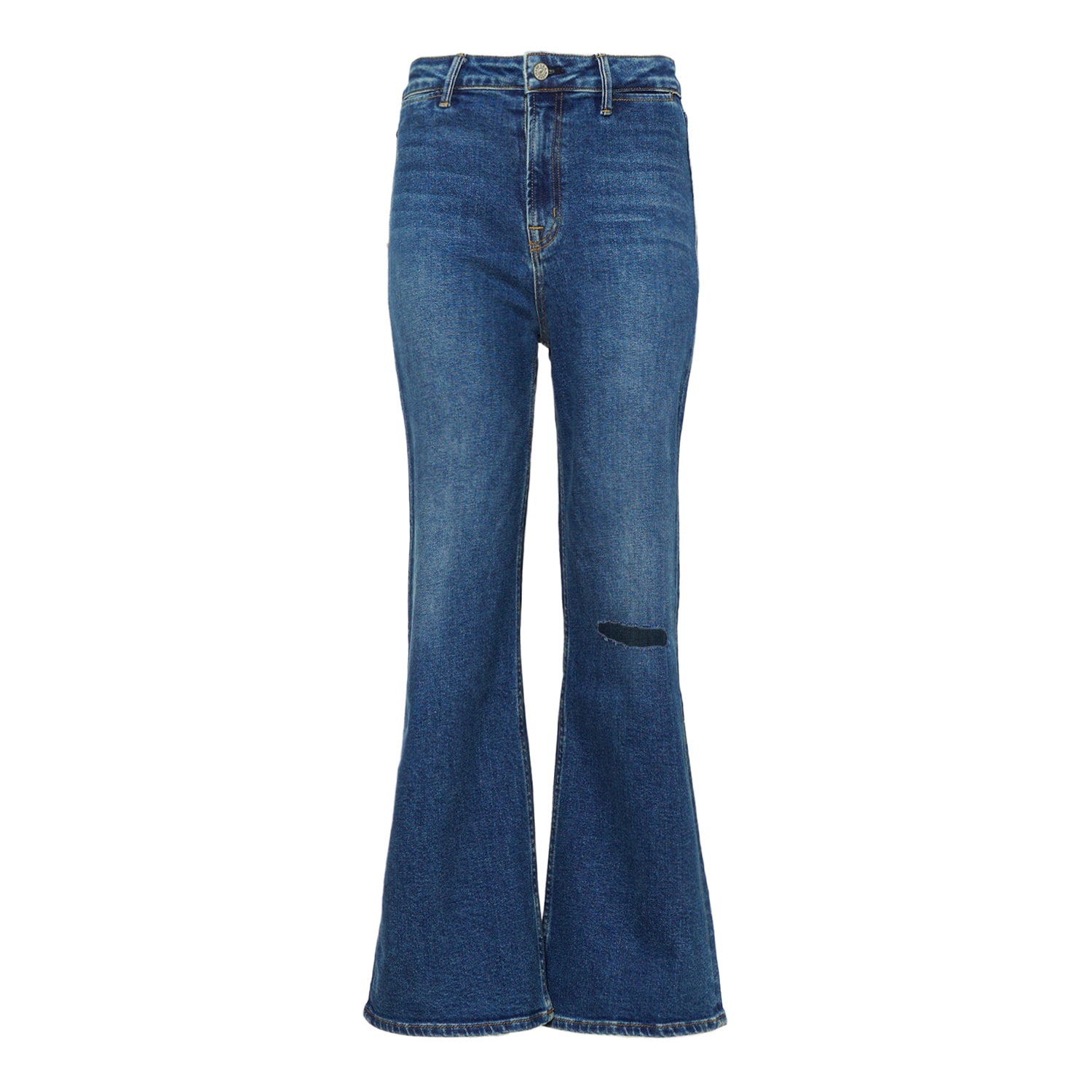 Noend Denim Blue Queen Wide Leg Crop Jeans In Hope